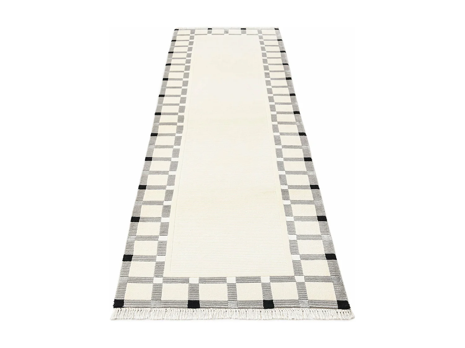 Läufer-Wollteppich 79x300 Beige Darya