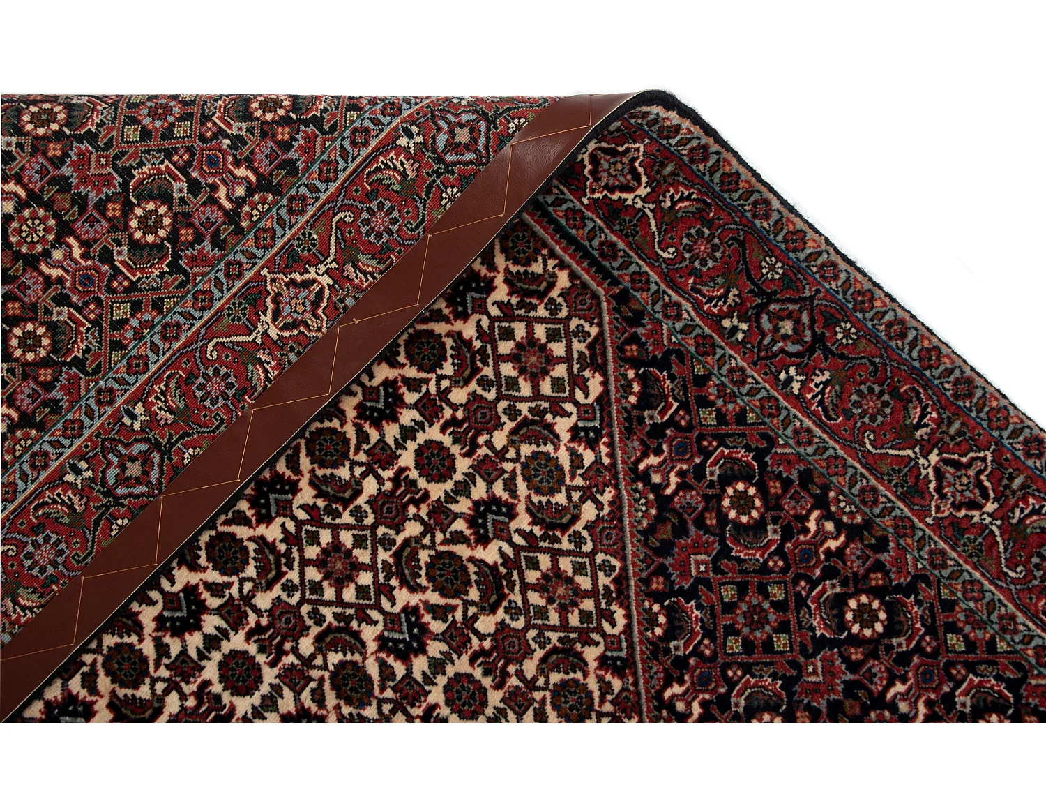 Läufer-Wollteppich 85x415 Rot Bidjar