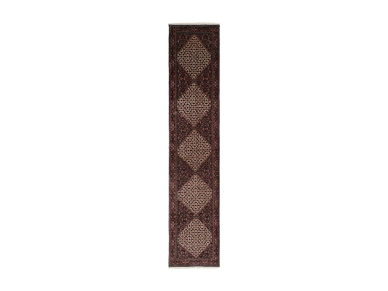 Tapis de couloir en laine 85x415 rouge Bidjar