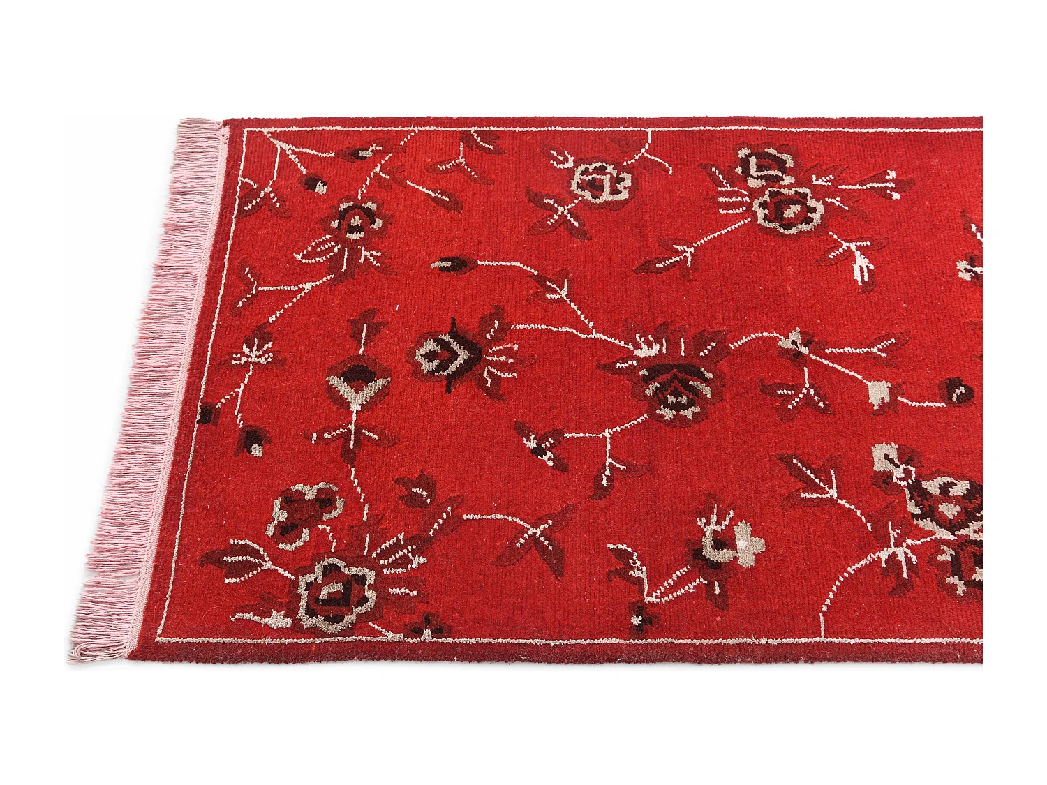 Läufer-Wollteppich 81x287 Rot Darya