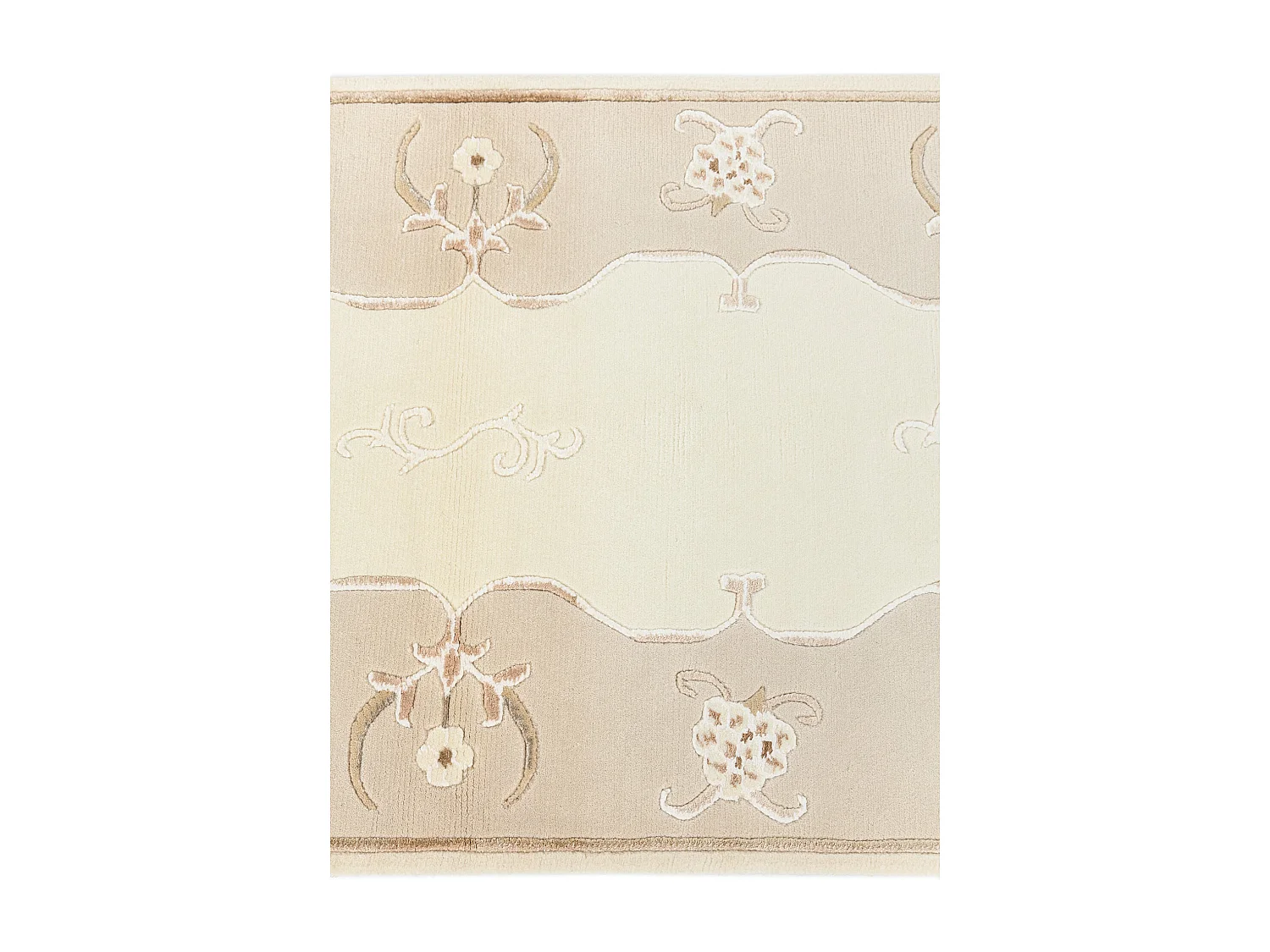 Läufer-Wollteppich 84x196 Beige Darya