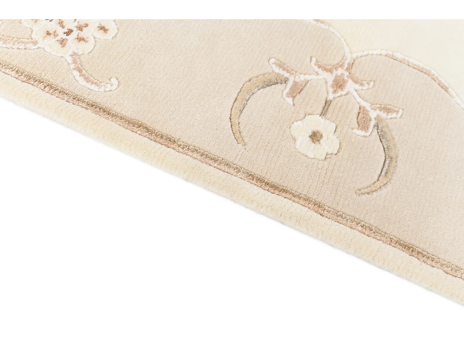 Läufer-Wollteppich 84x196 Beige Darya