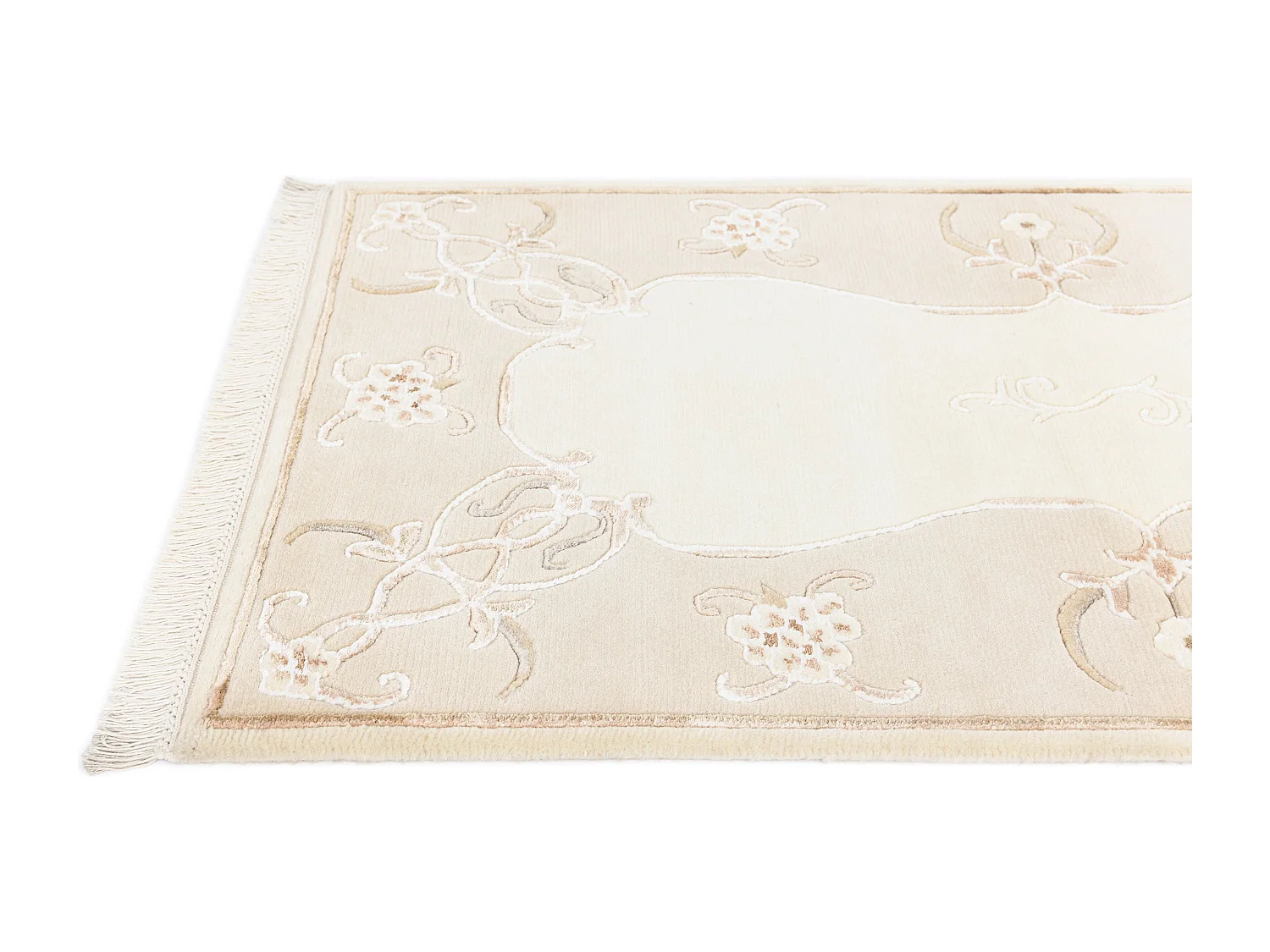 Läufer-Wollteppich 84x196 Beige Darya