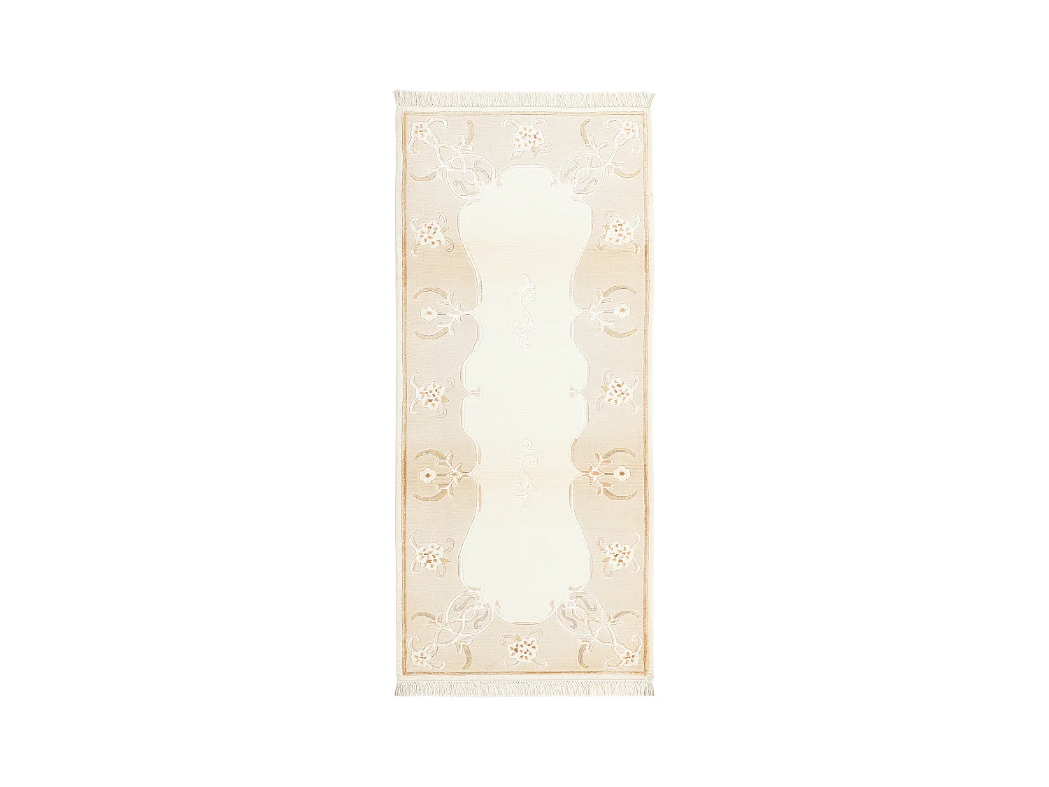 Tapis de couloir en laine 84x196 beige Darya