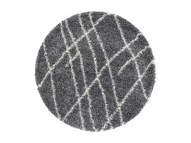 Hochflorteppich 125x125 Steingrau Lachen Fence