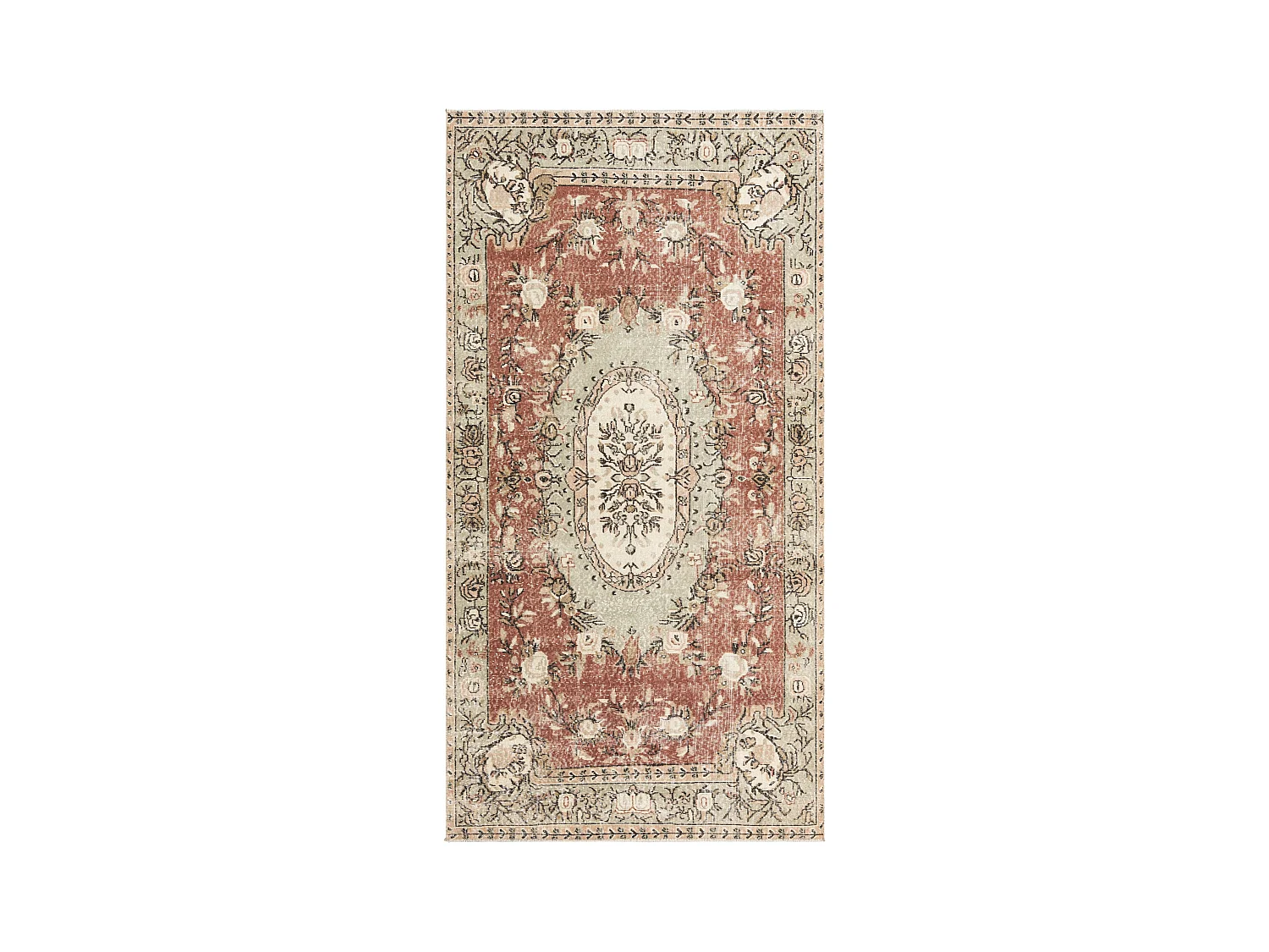 Tapis de laine 152x295 vert Ultra Vintage
