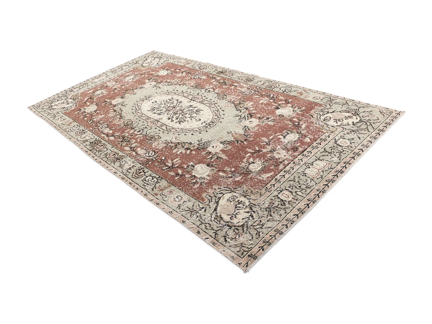 Tapis de laine 152x295 vert Ultra Vintage