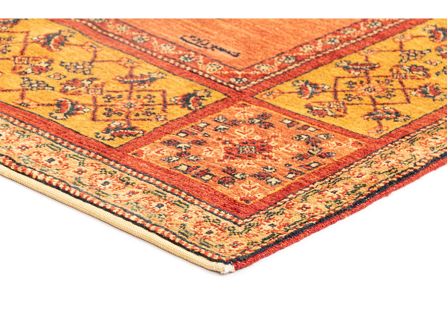 Tappeto in lana 107x169 arancia Kashkuli