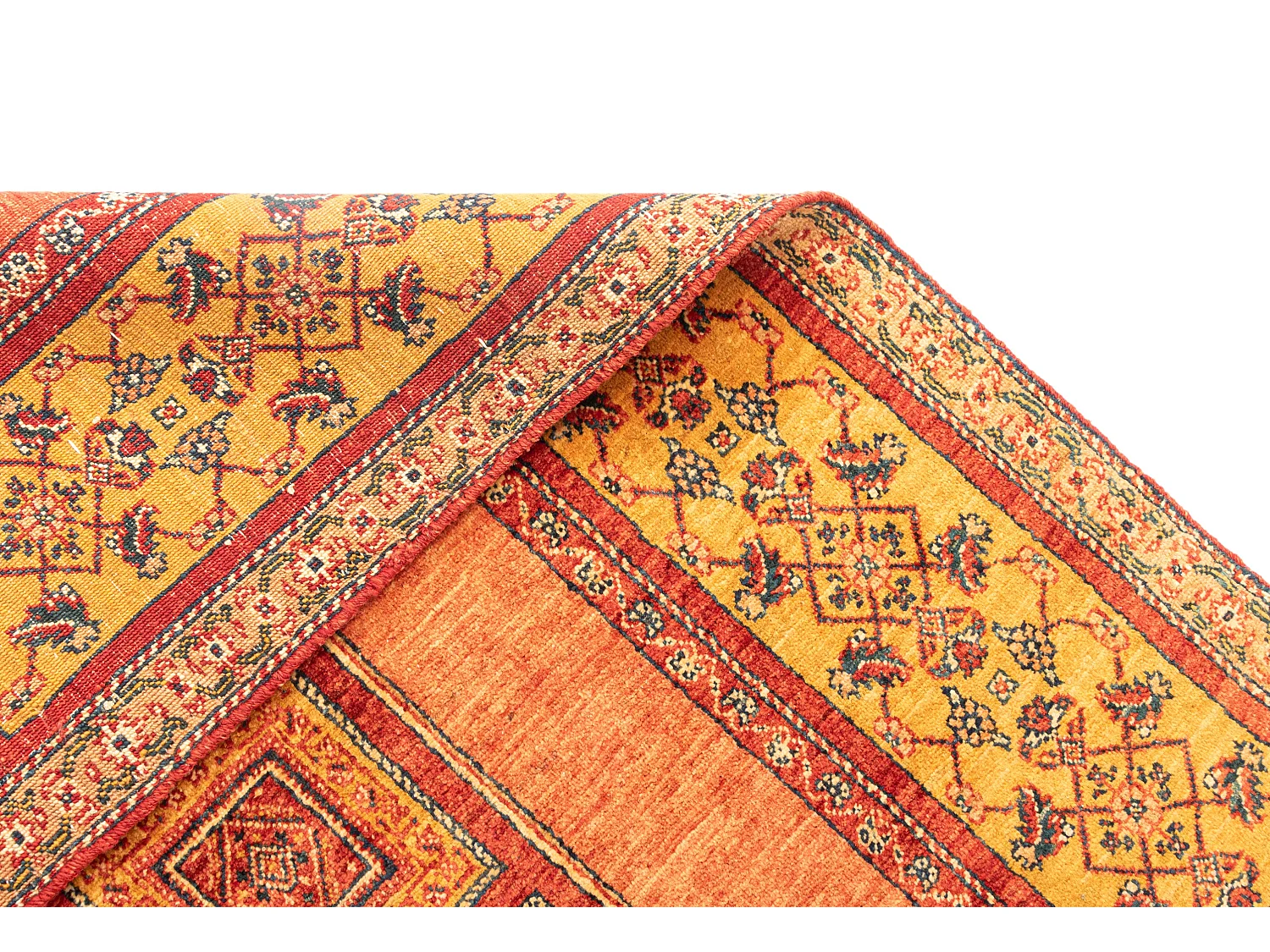 Tapis de laine 107x169 orange Kashkuli