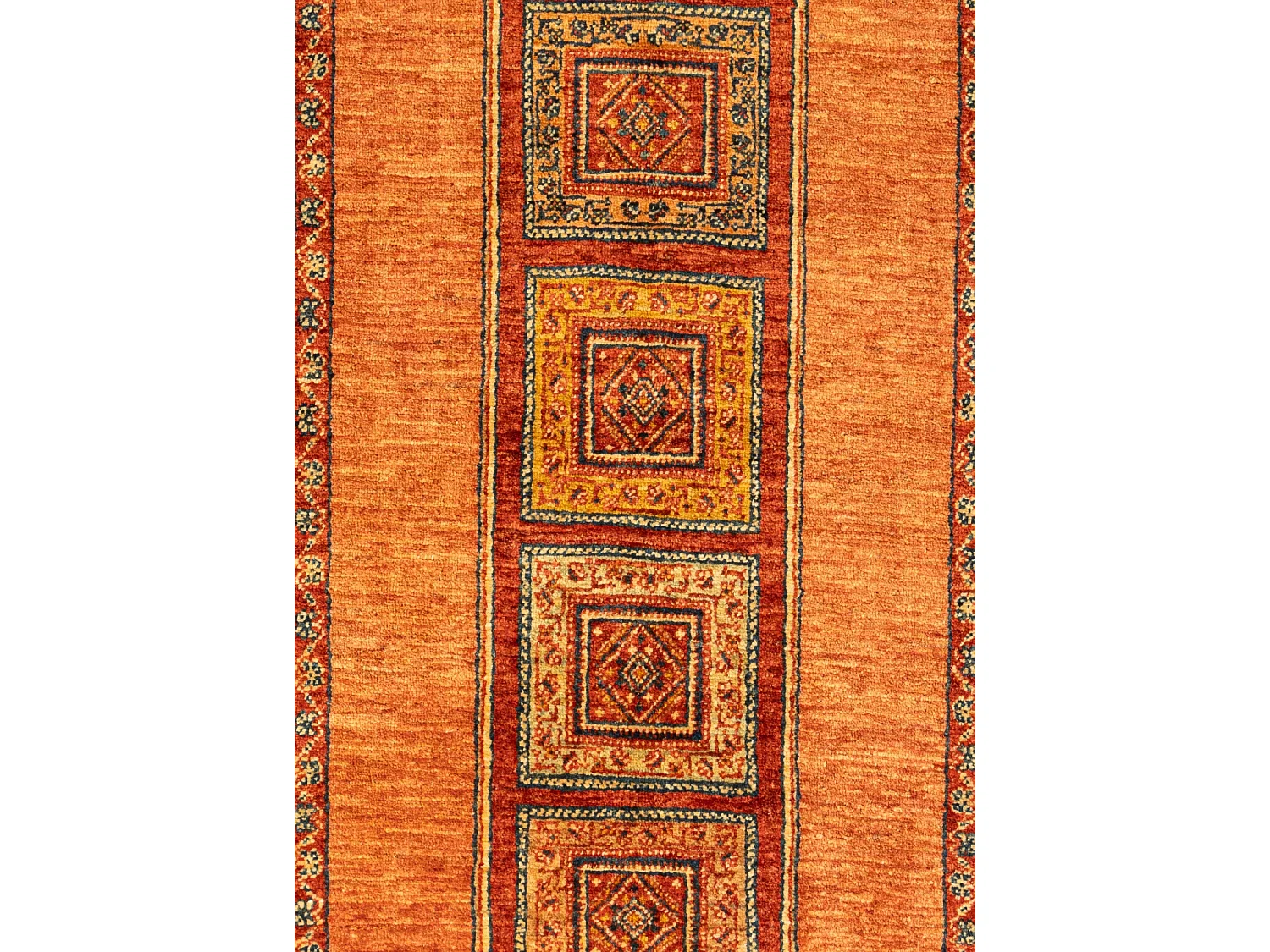 Tapis de laine 107x169 orange Kashkuli