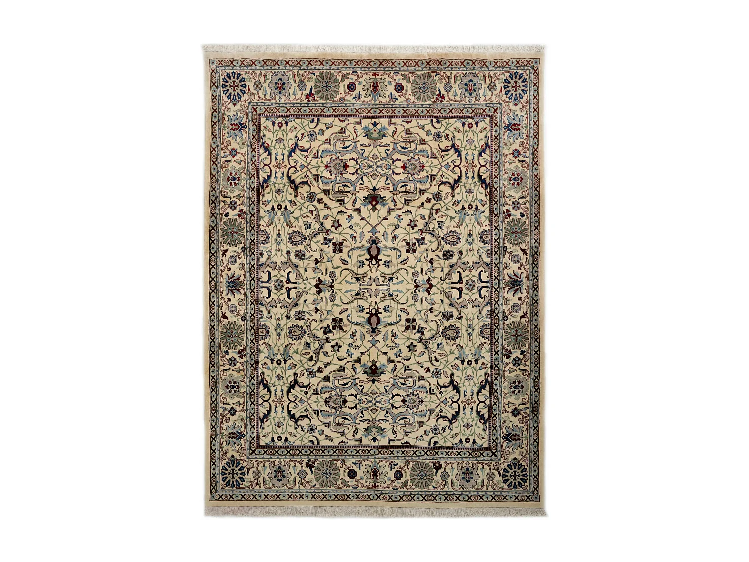 Wollteppich 246x325 Beige Tabriz