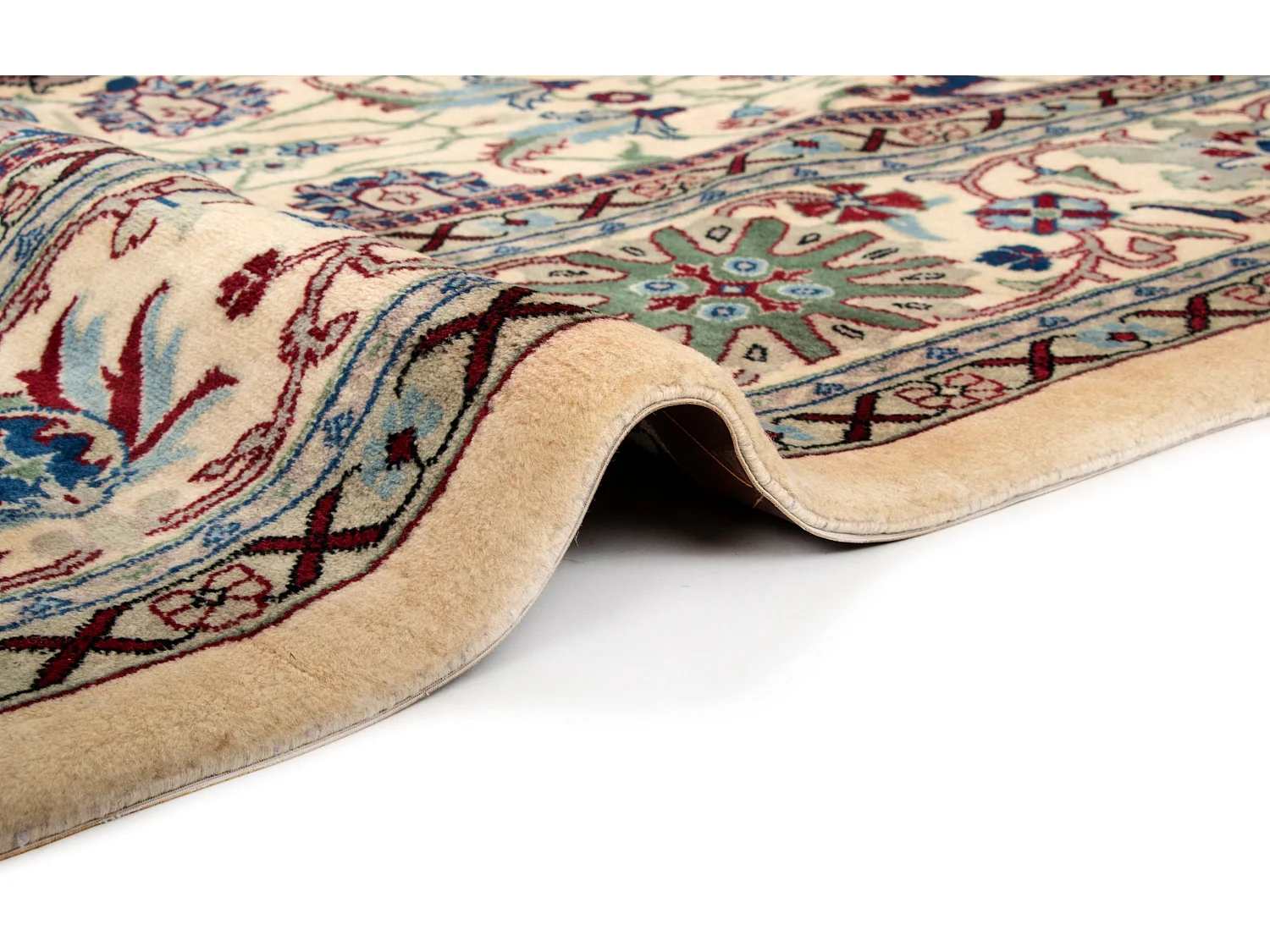 Wollteppich 246x325 Beige Tabriz