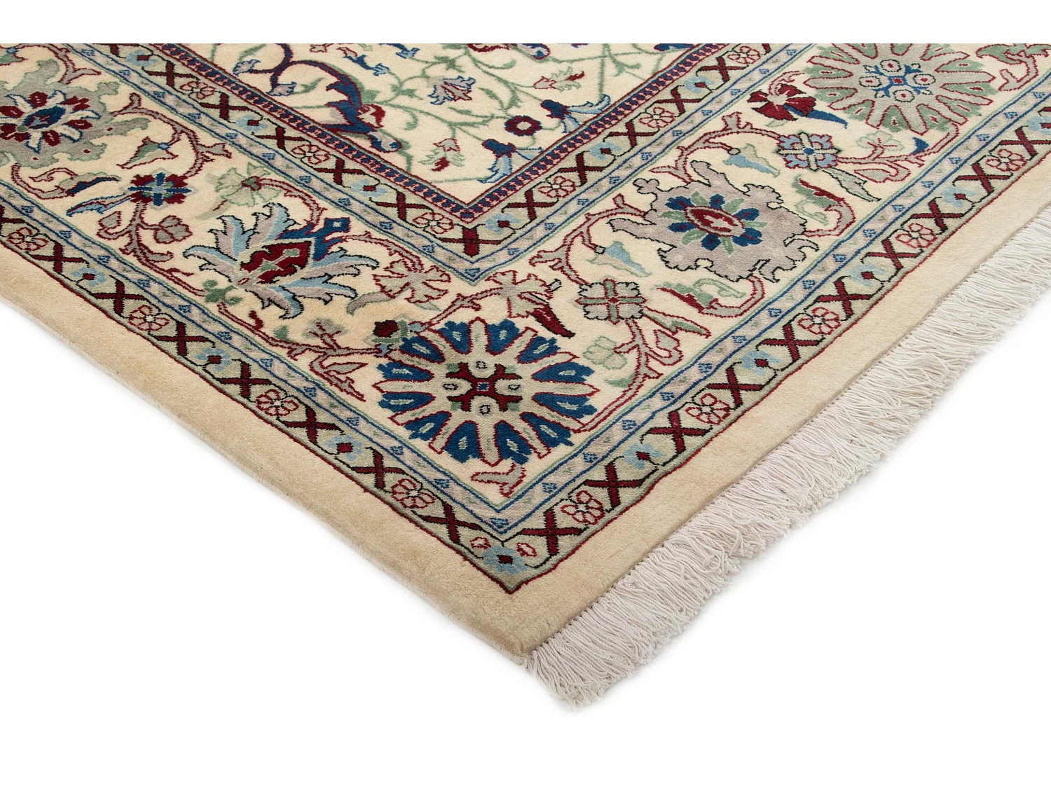 Wollteppich 246x325 Beige Tabriz