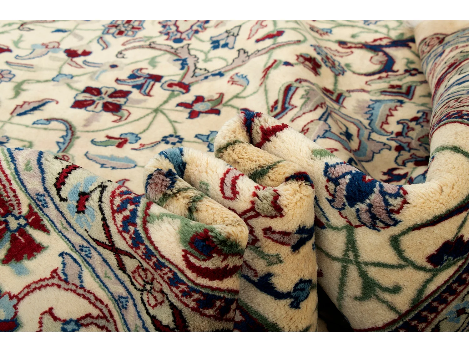 Wollteppich 246x325 Beige Tabriz