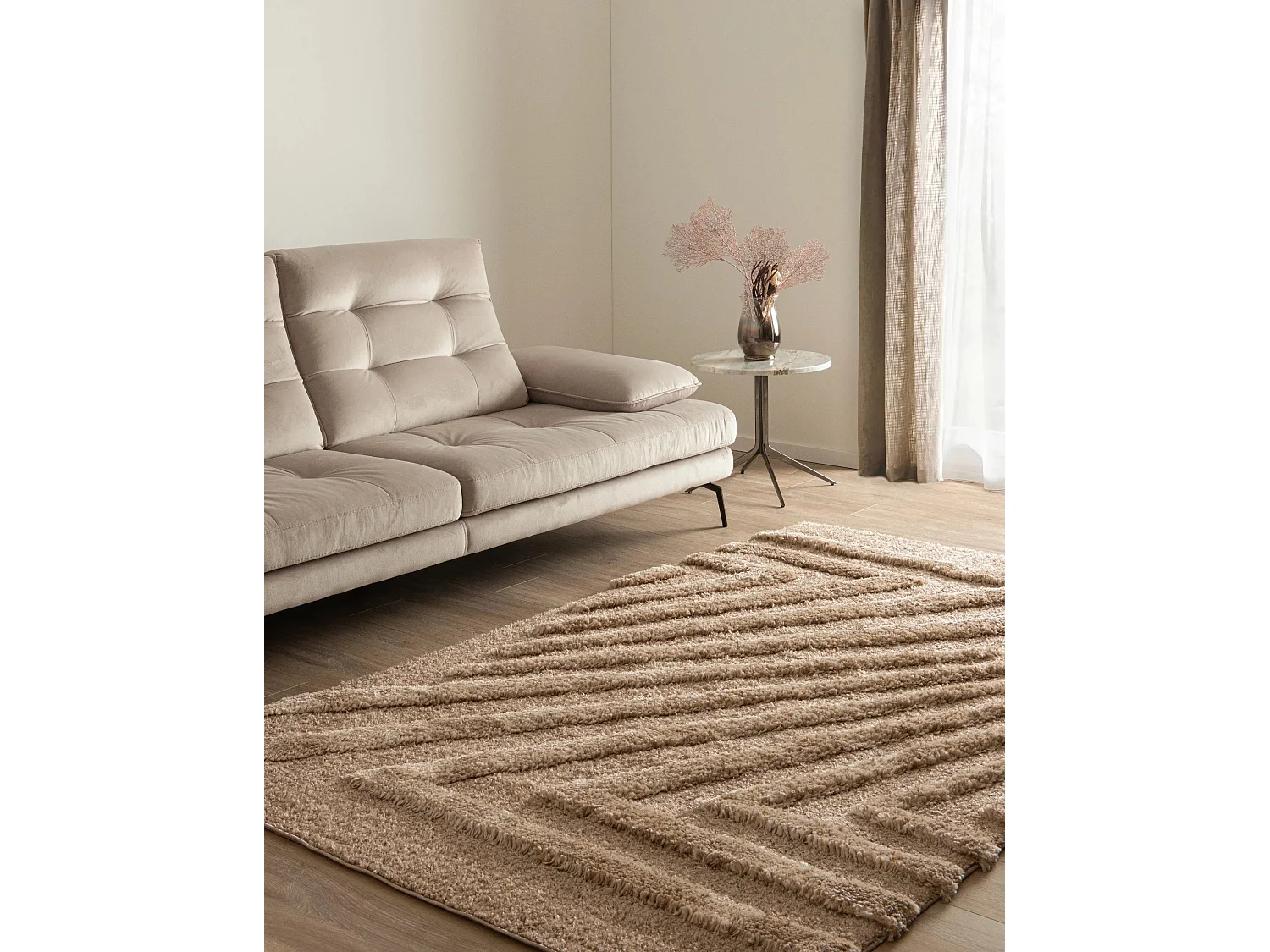 Hochflorteppich 125x185 Braun Thun Avis