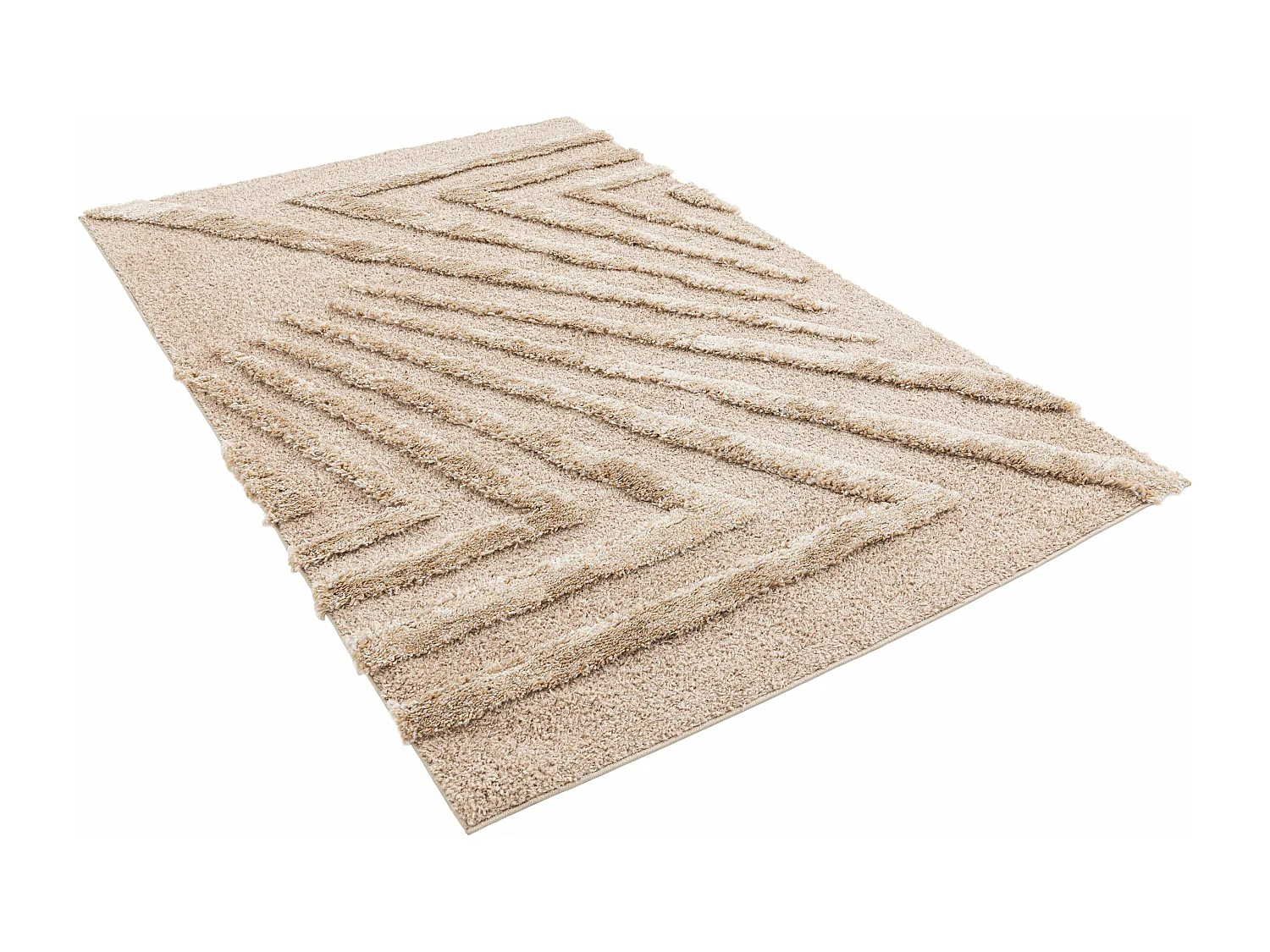 Hoogpolig tapijt 185x125 Bruin Thun Avis