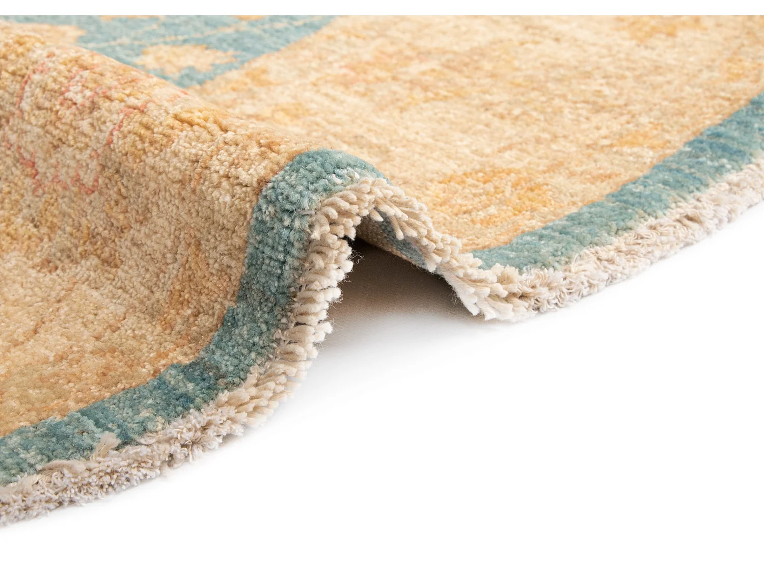 Tapis de laine 150x150 Bleu Kaizar