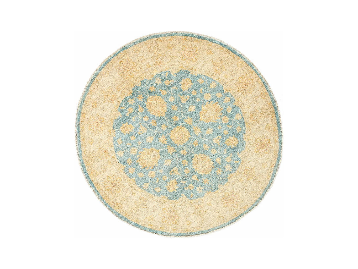 Tapis de laine 150x150 Bleu Kaizar