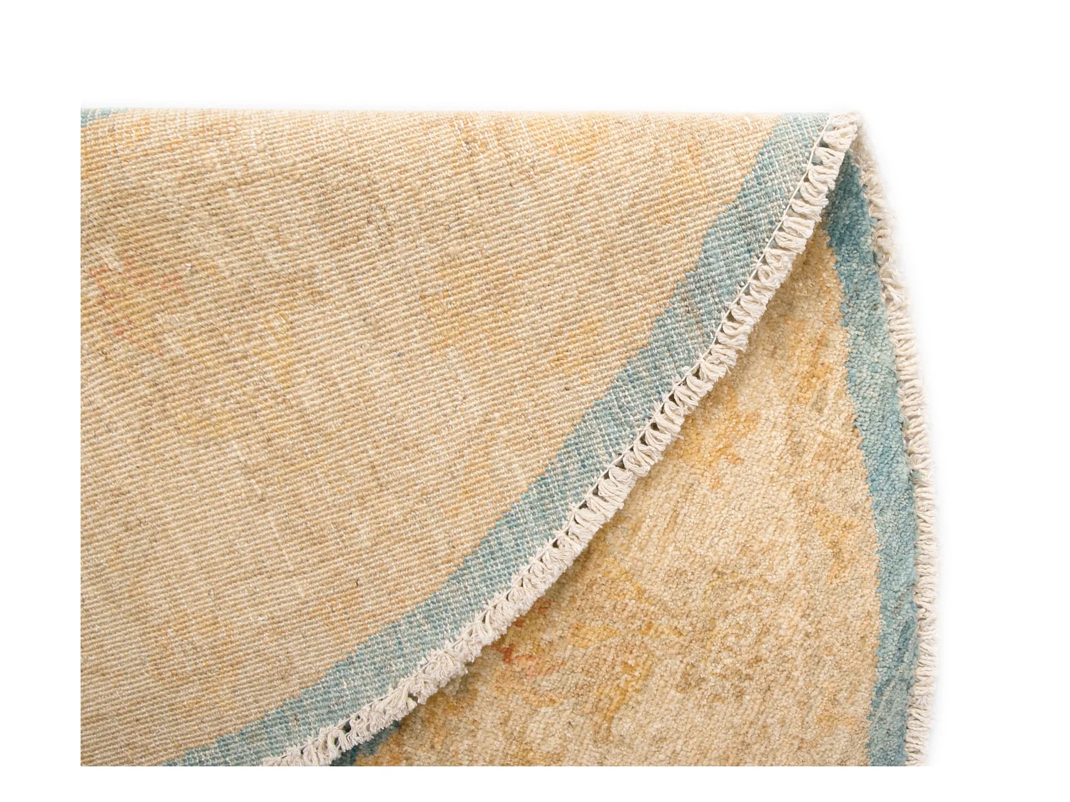 Wollteppich 150x150 Blau Kaizar