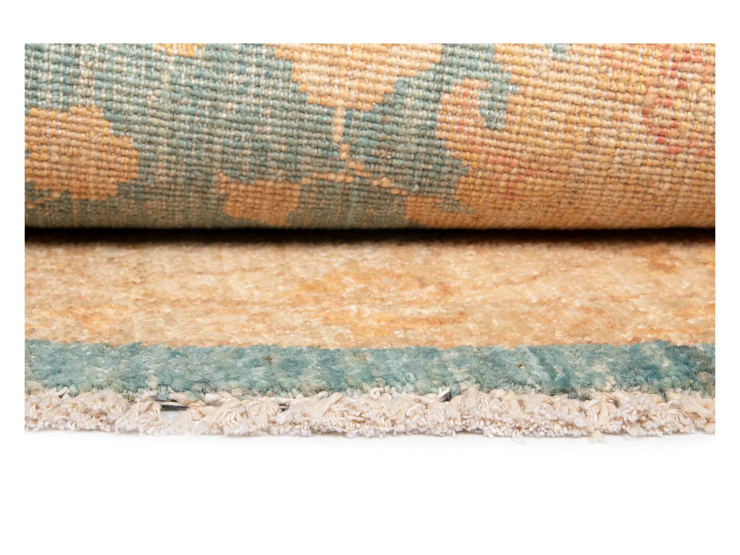 Wollteppich 150x150 Blau Kaizar