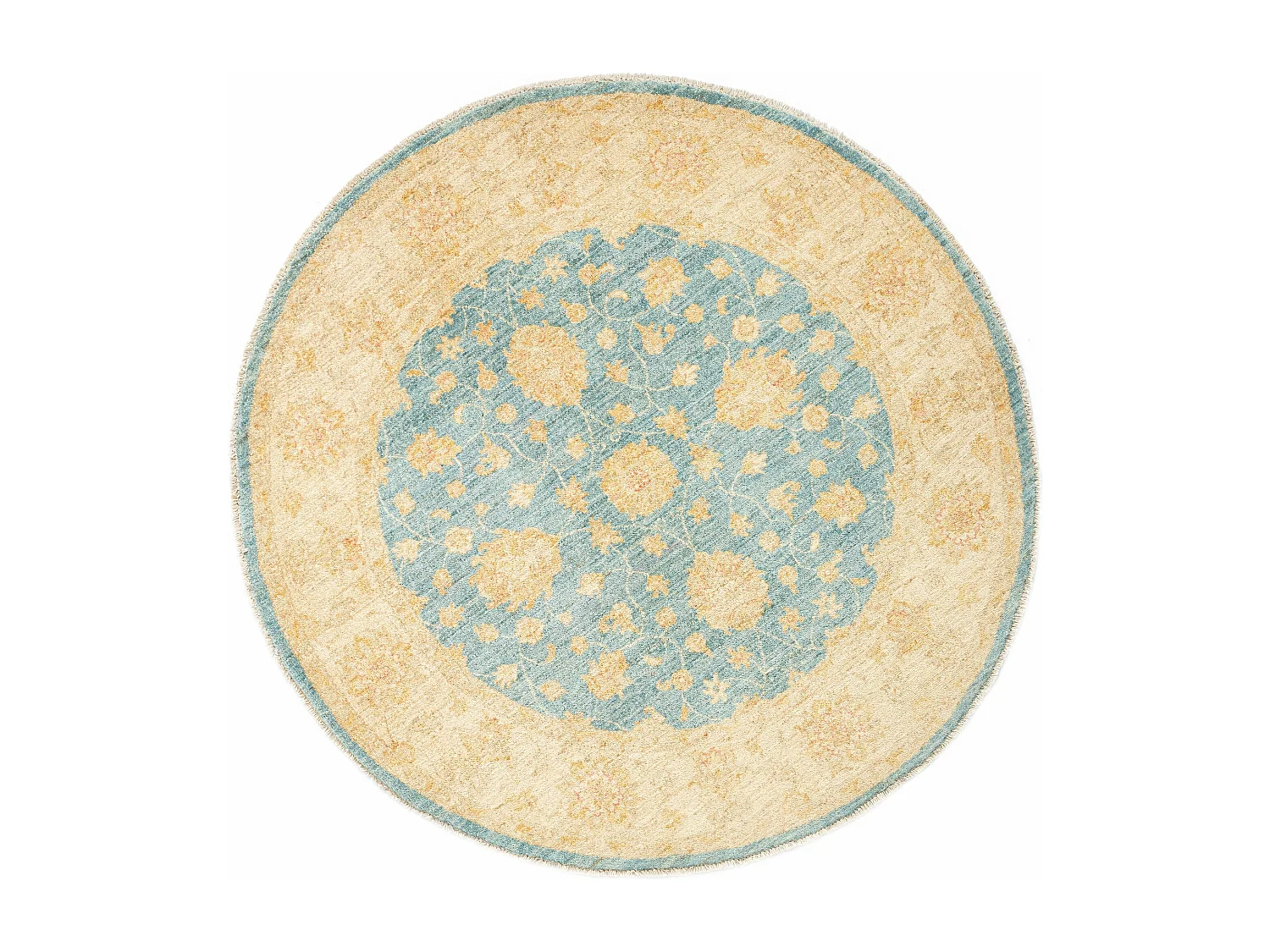 Tapis de laine 150x150 Bleu Kaizar