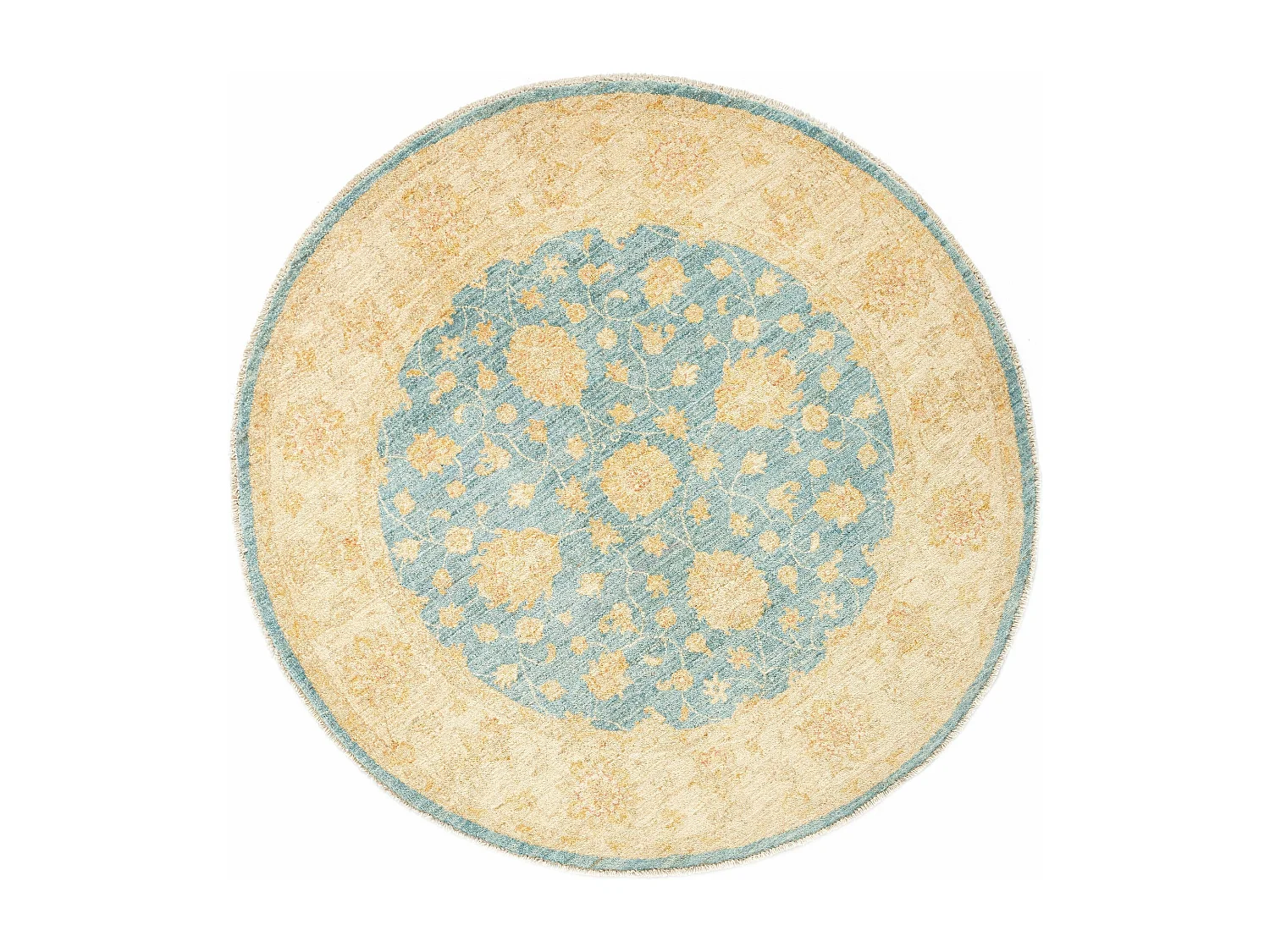 Tapis de laine 150x150 Bleu Kaizar