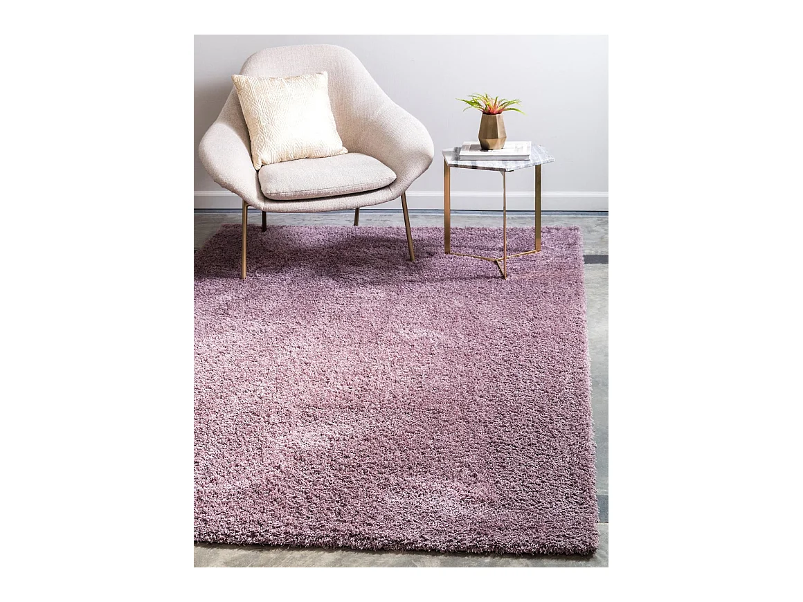 Hochflorteppich 185x185 Lila Luzern