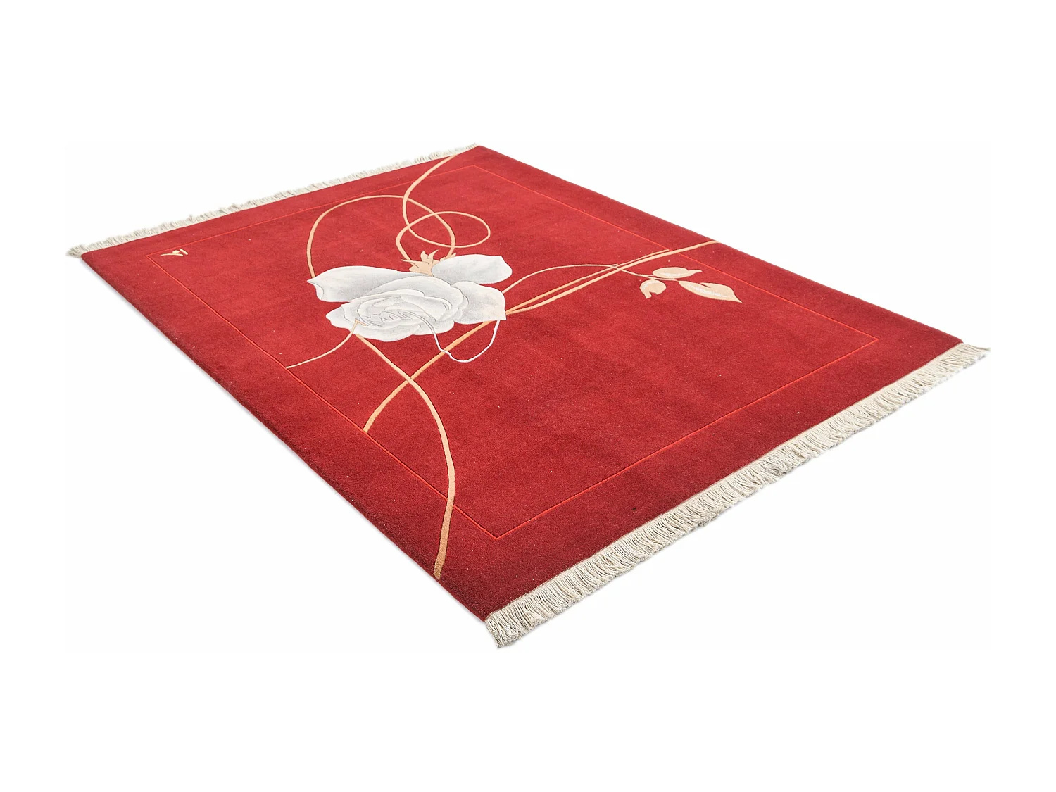 Tapis de laine 152x203 rouge Darya