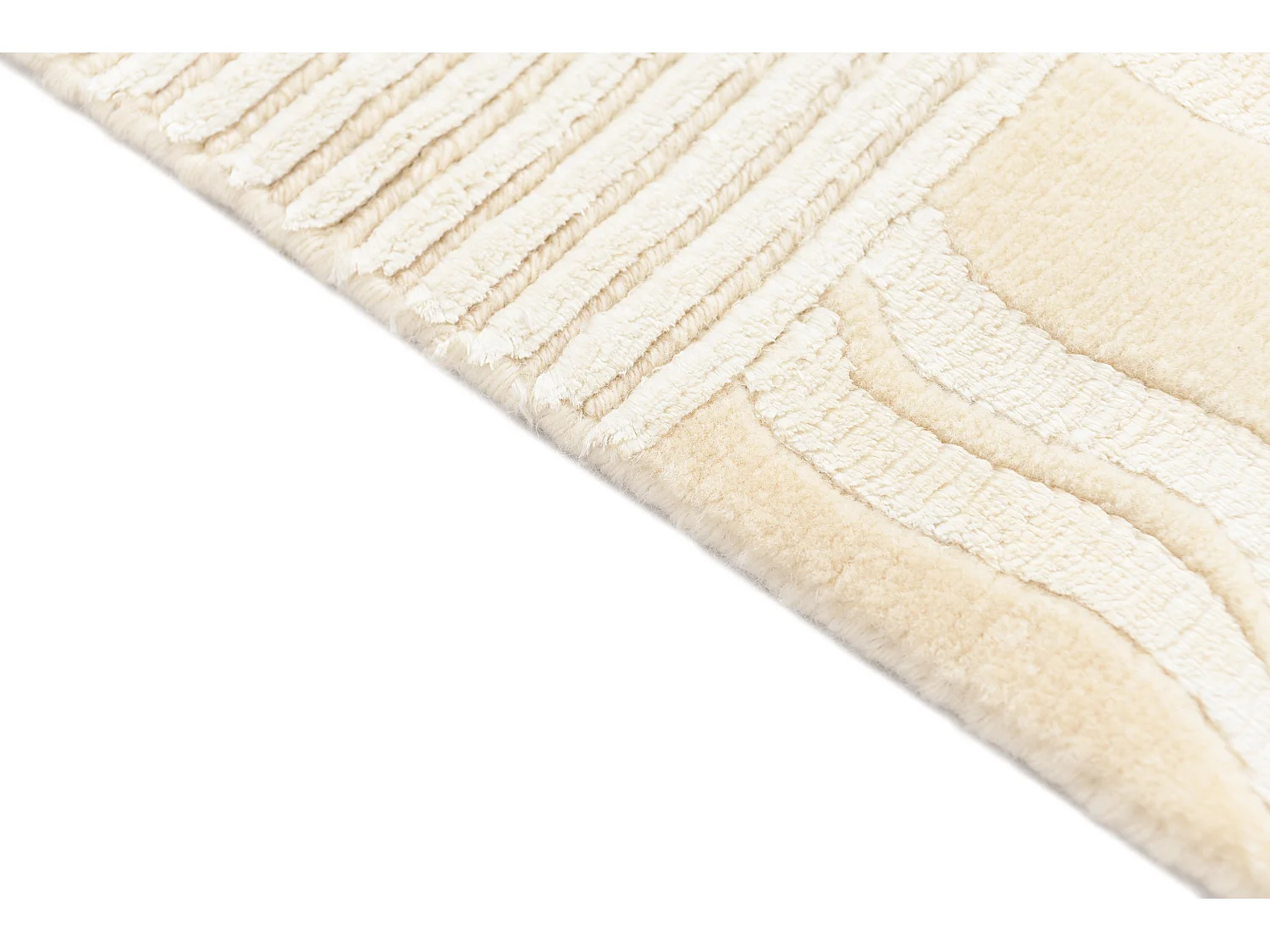 Läufer-Wollteppich 81x297 Beige Darya