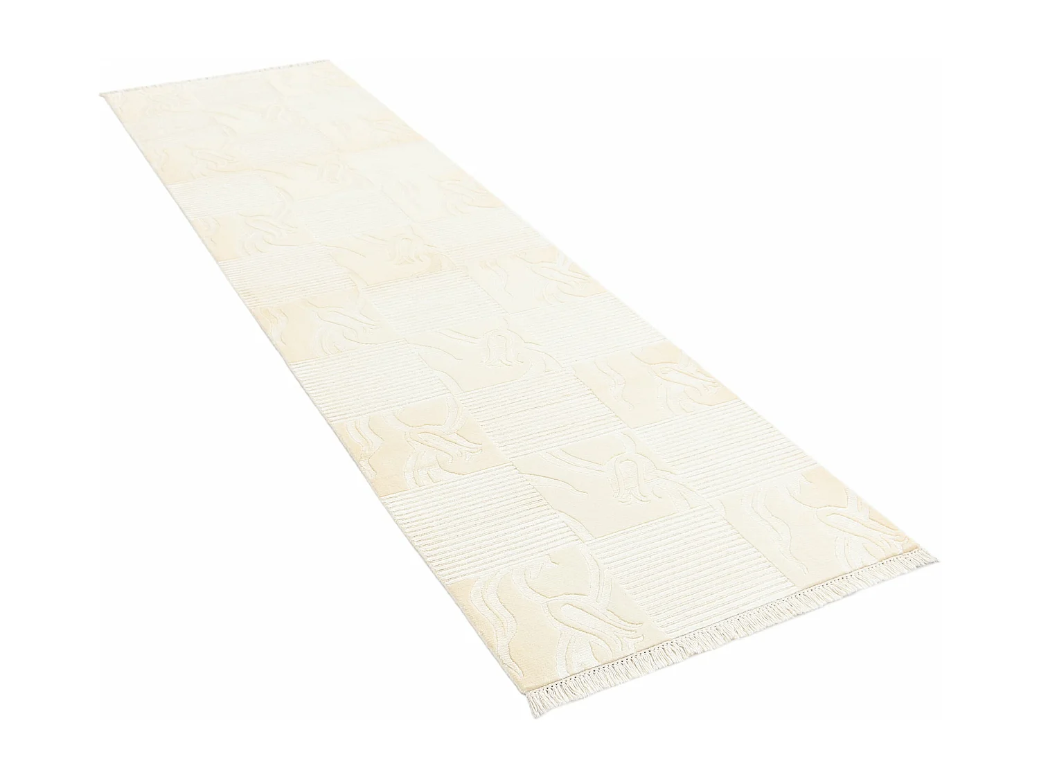 Tapis de couloir en laine 81x297 beige Darya