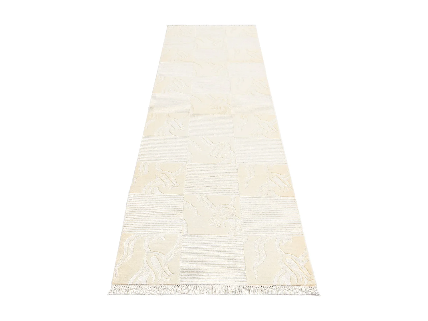 Tapis de couloir en laine 81x297 beige Darya