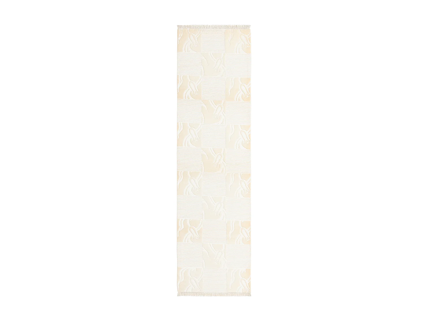 Tapis de couloir en laine 81x297 beige Darya
