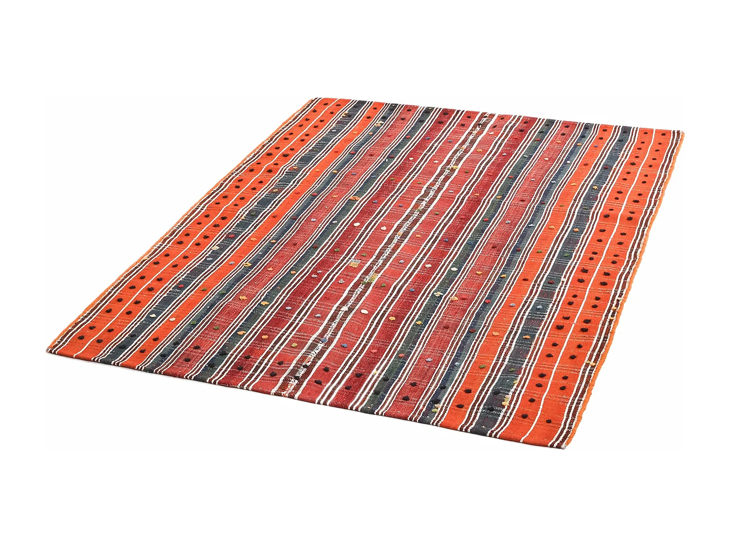Tapis de laine 139x180 rouge Jajim