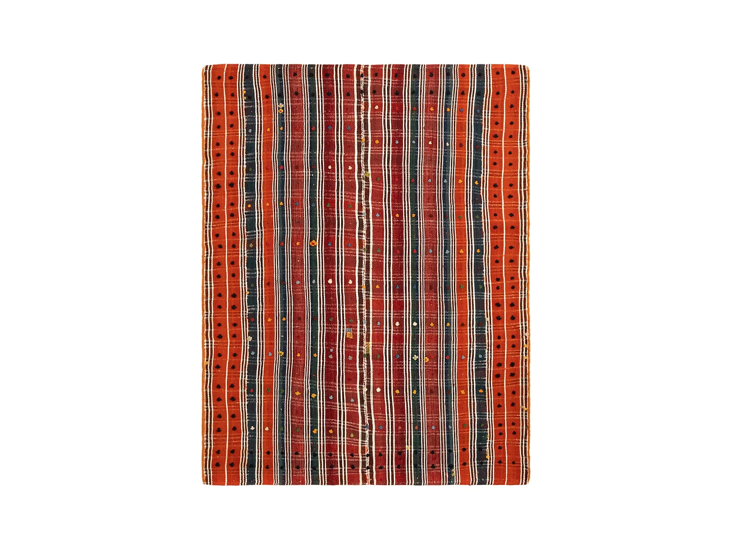 Tapis de laine 139x180 rouge Jajim