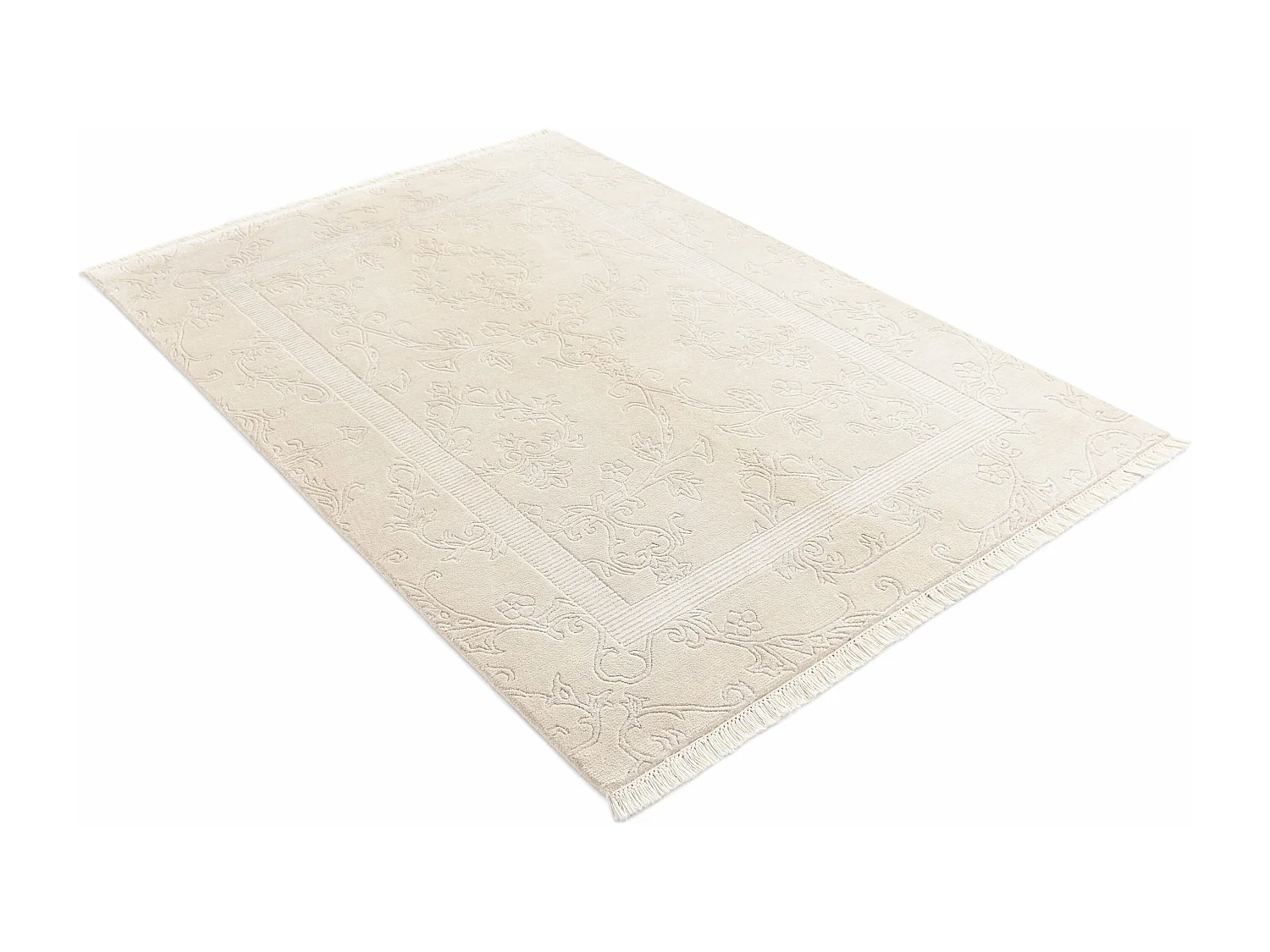 Wollteppich 132x191 Braun Darya