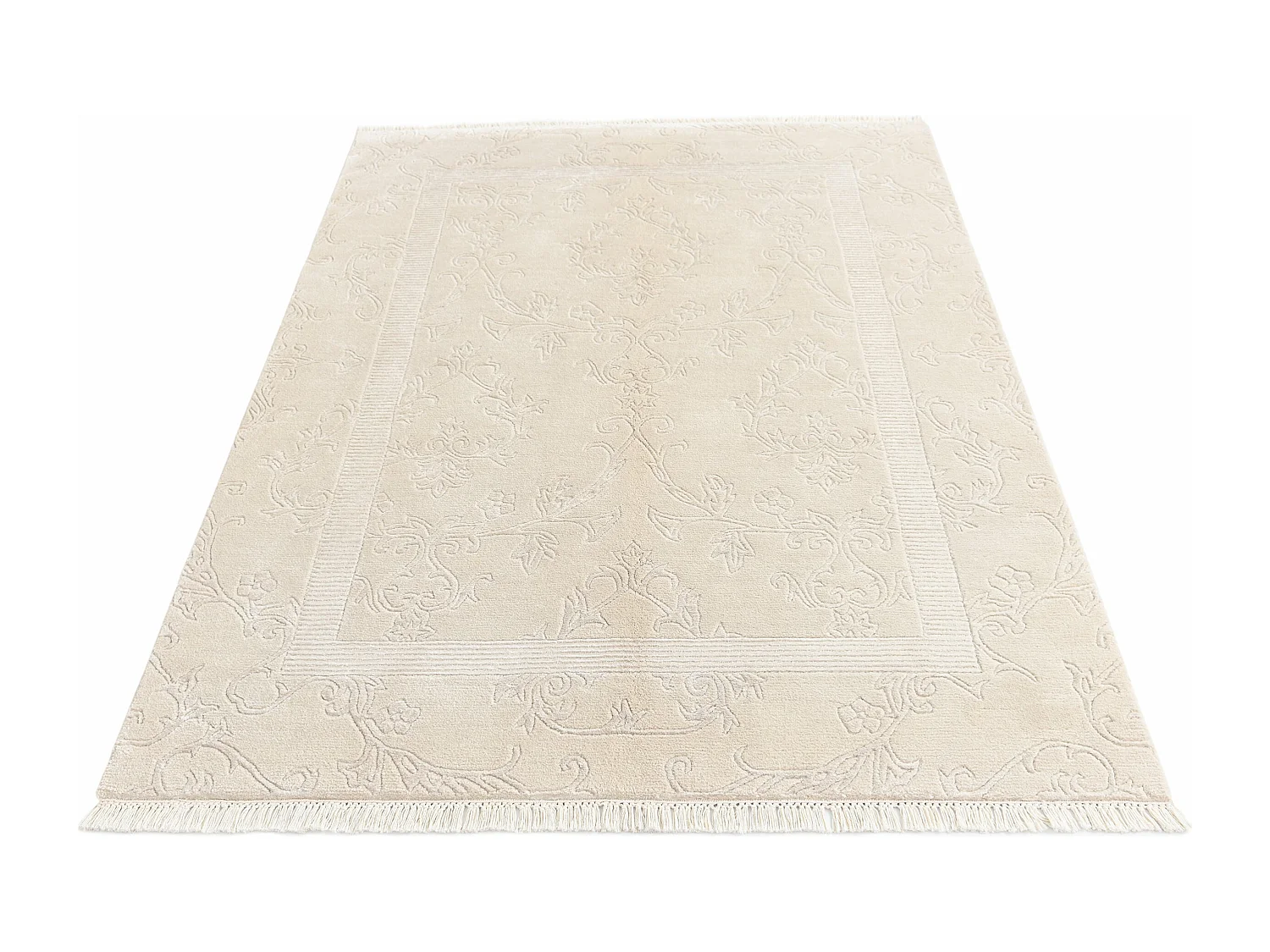 Wollteppich 132x191 Braun Darya