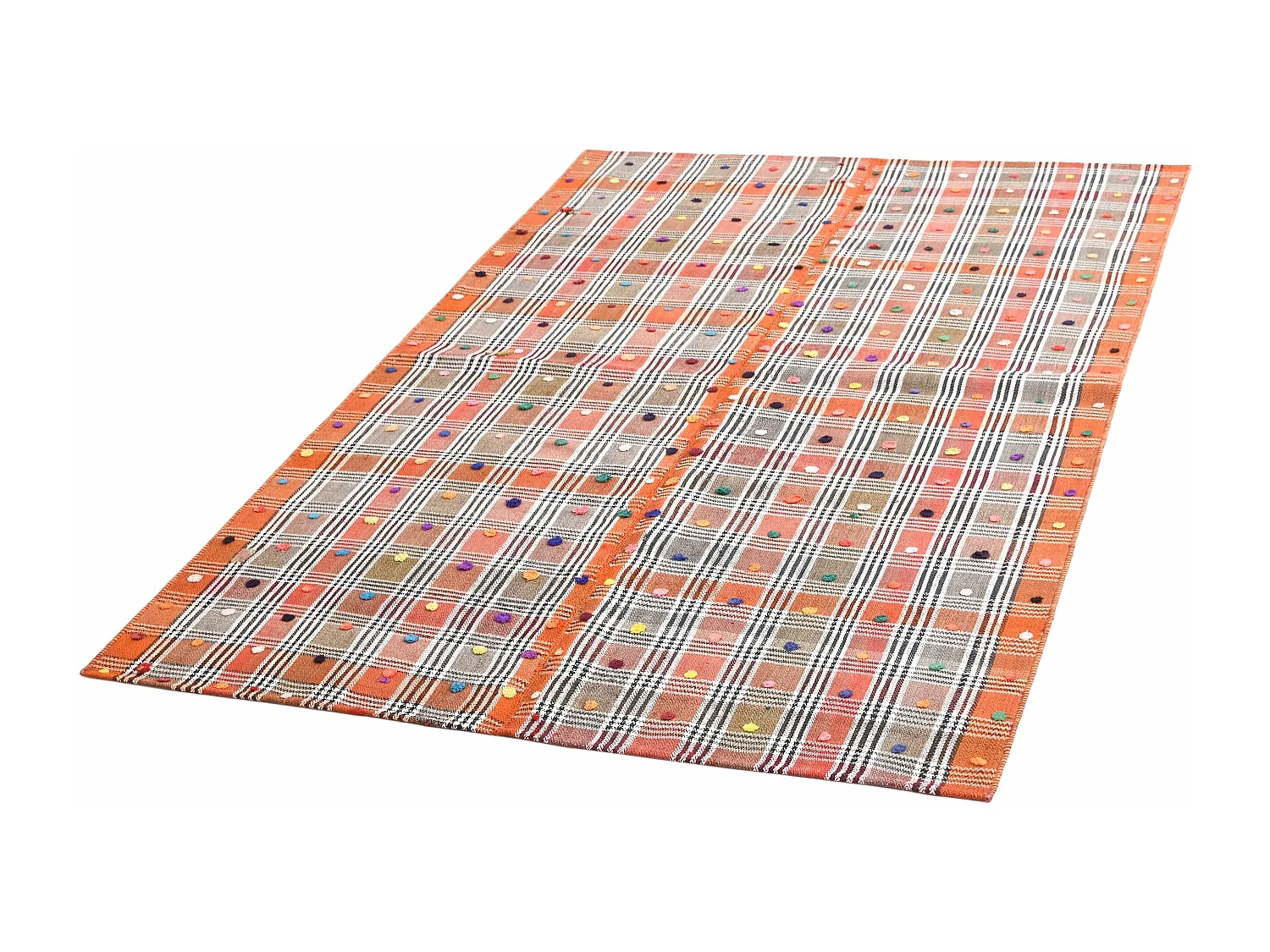 Wollteppich 146x227 Orange Jajim