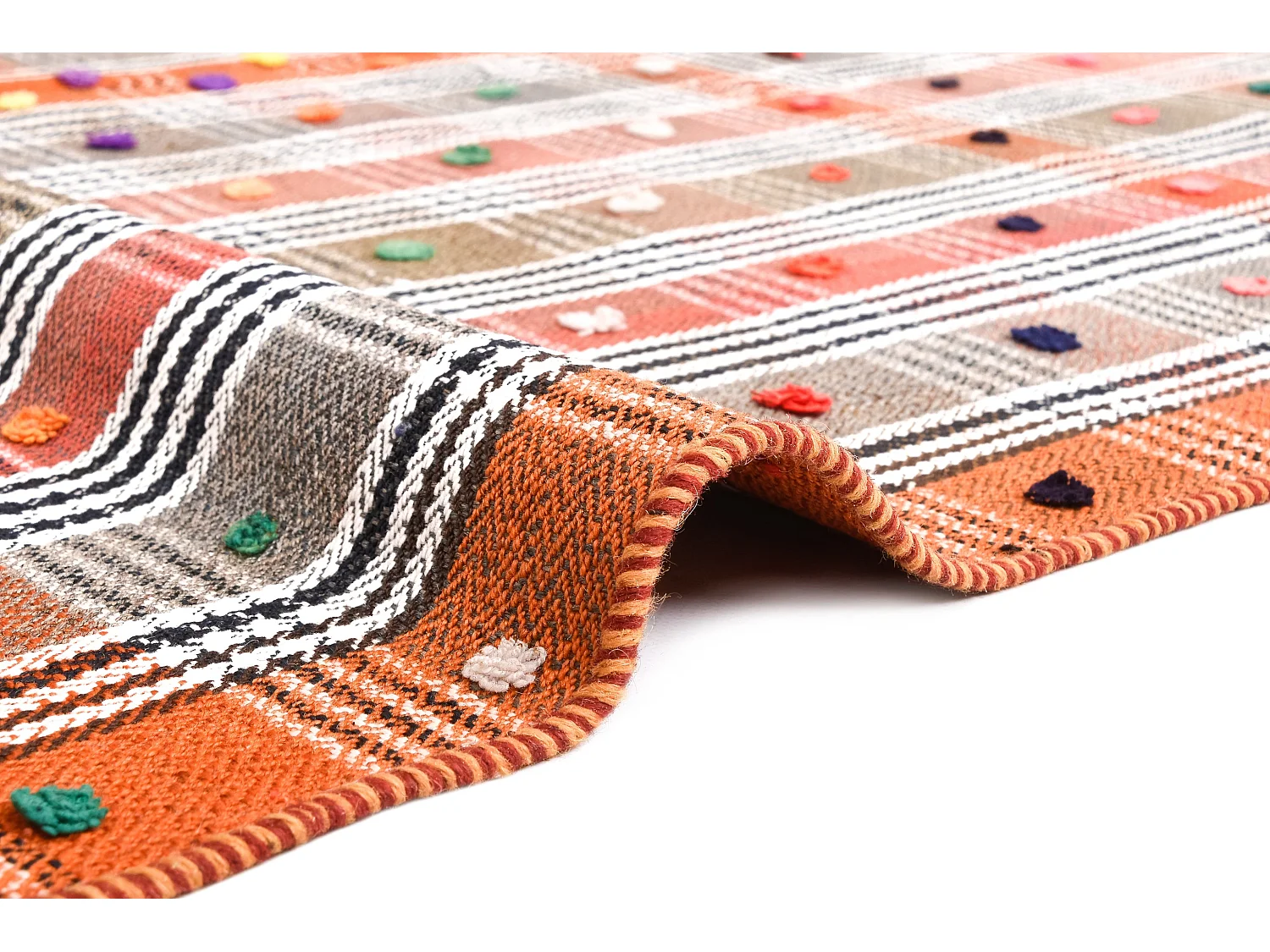 Wollteppich 146x227 Orange Jajim