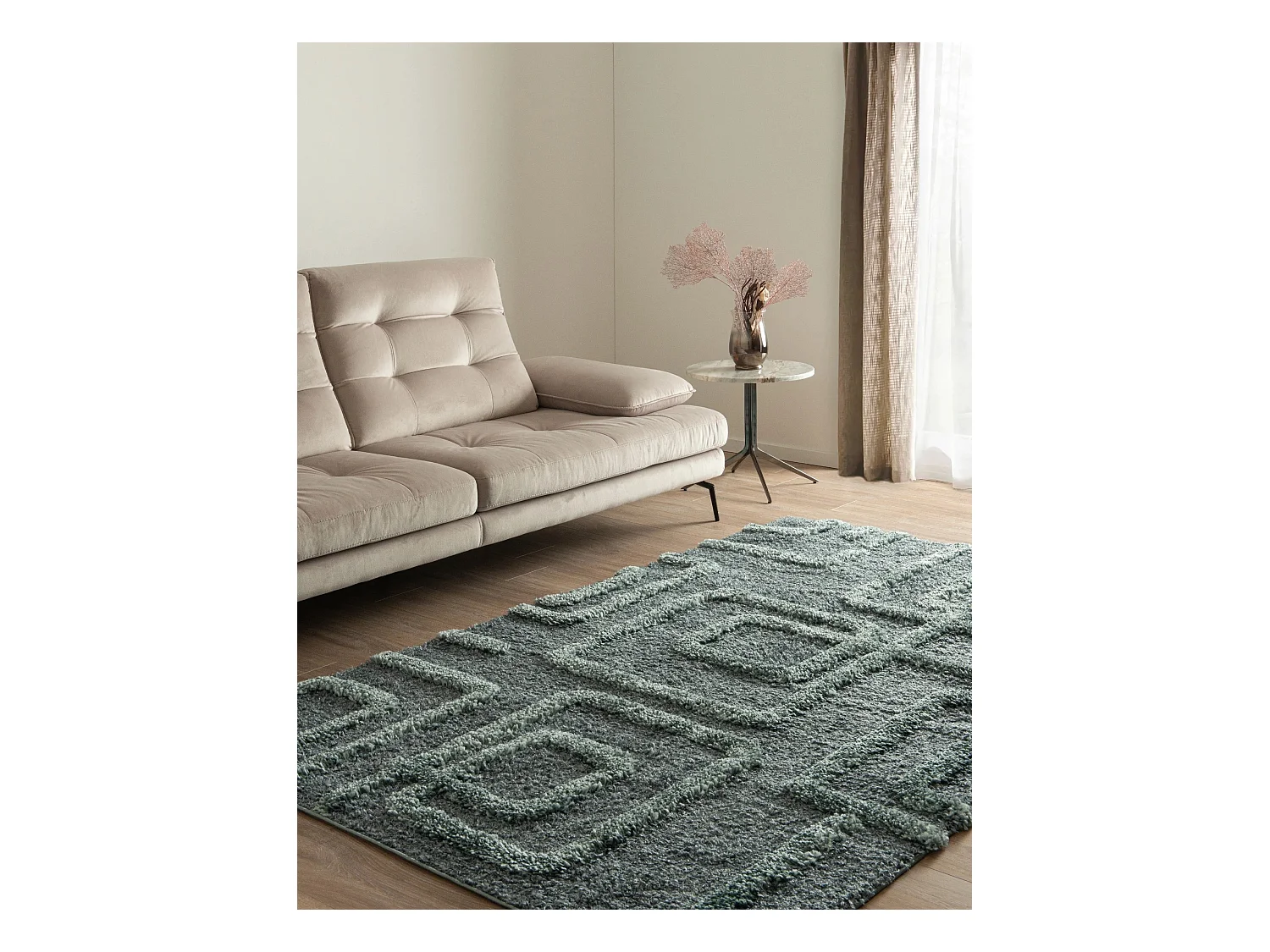 Tapis shaggy 240x305 Bleu Thun Artem