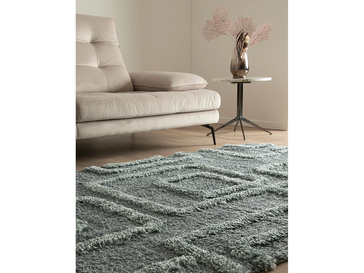 Hoogpolig tapijt 305x240 Blauw Thun Artem