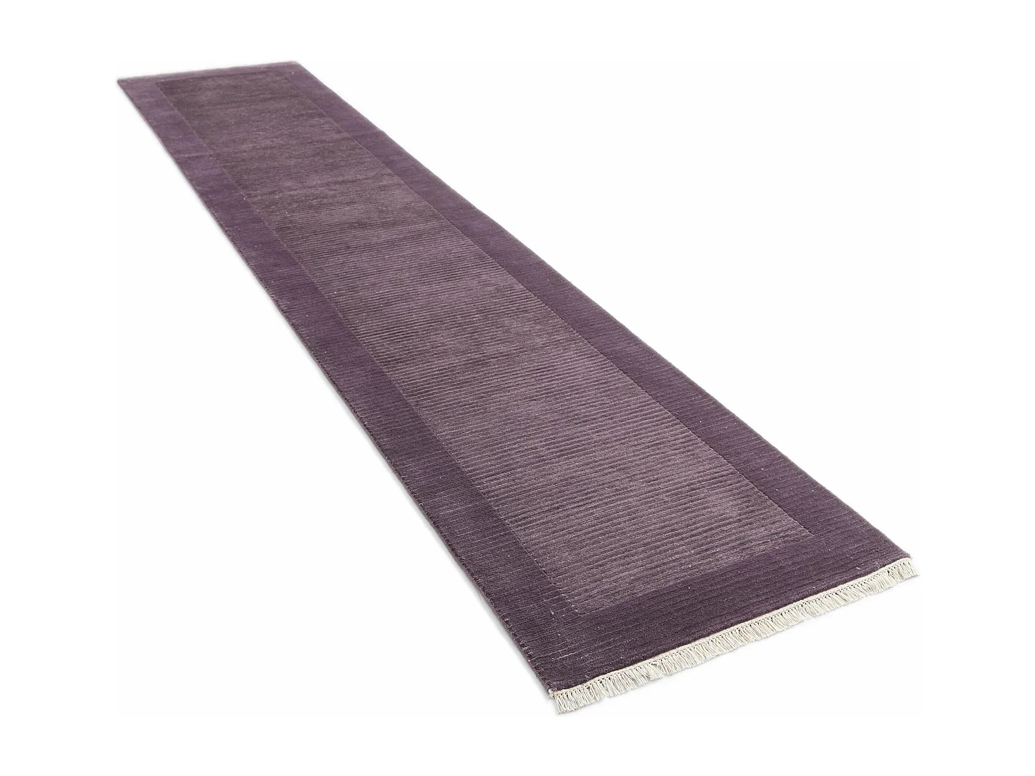 Läufer-Wollteppich 79x399 Lila Darya