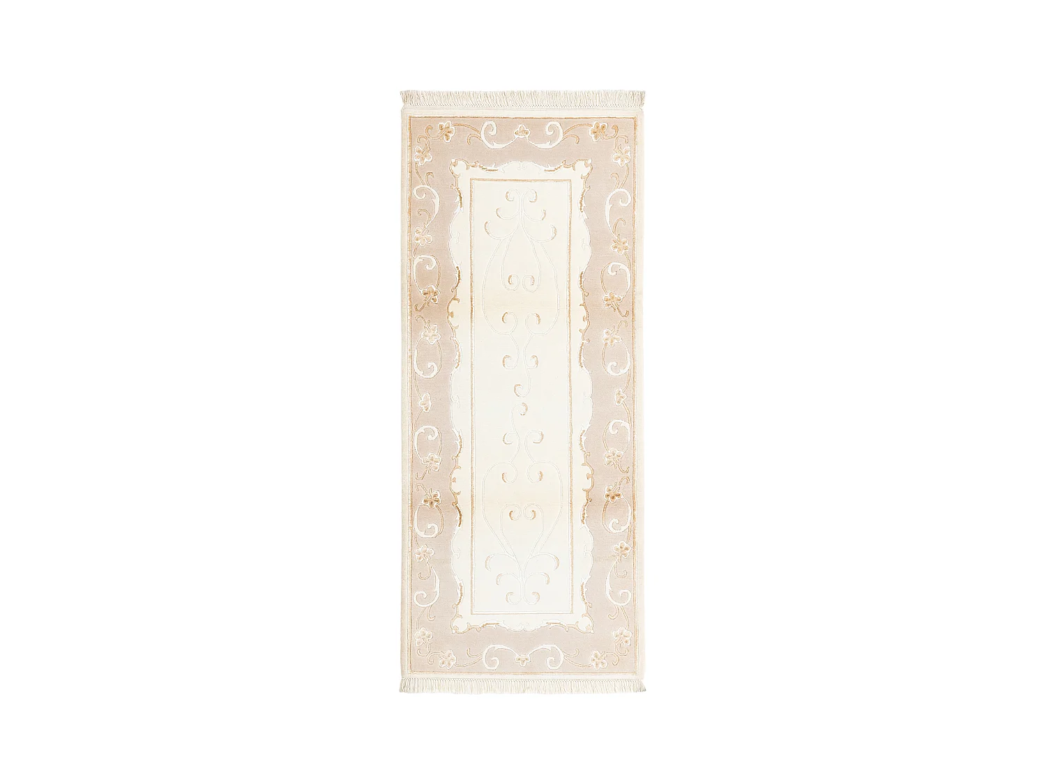Tapis de couloir en laine 84x198 beige Darya