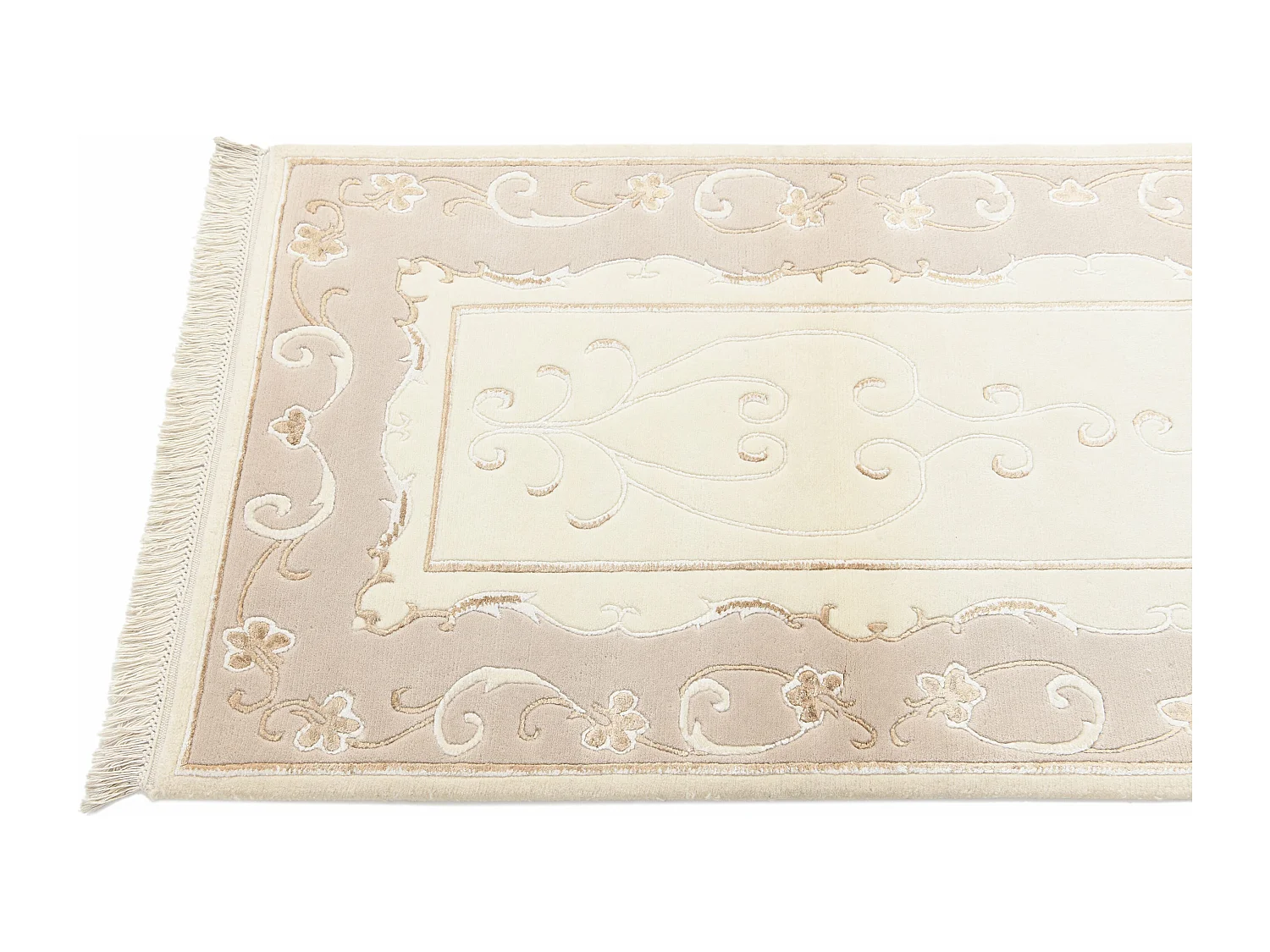 Tapis de couloir en laine 84x198 beige Darya