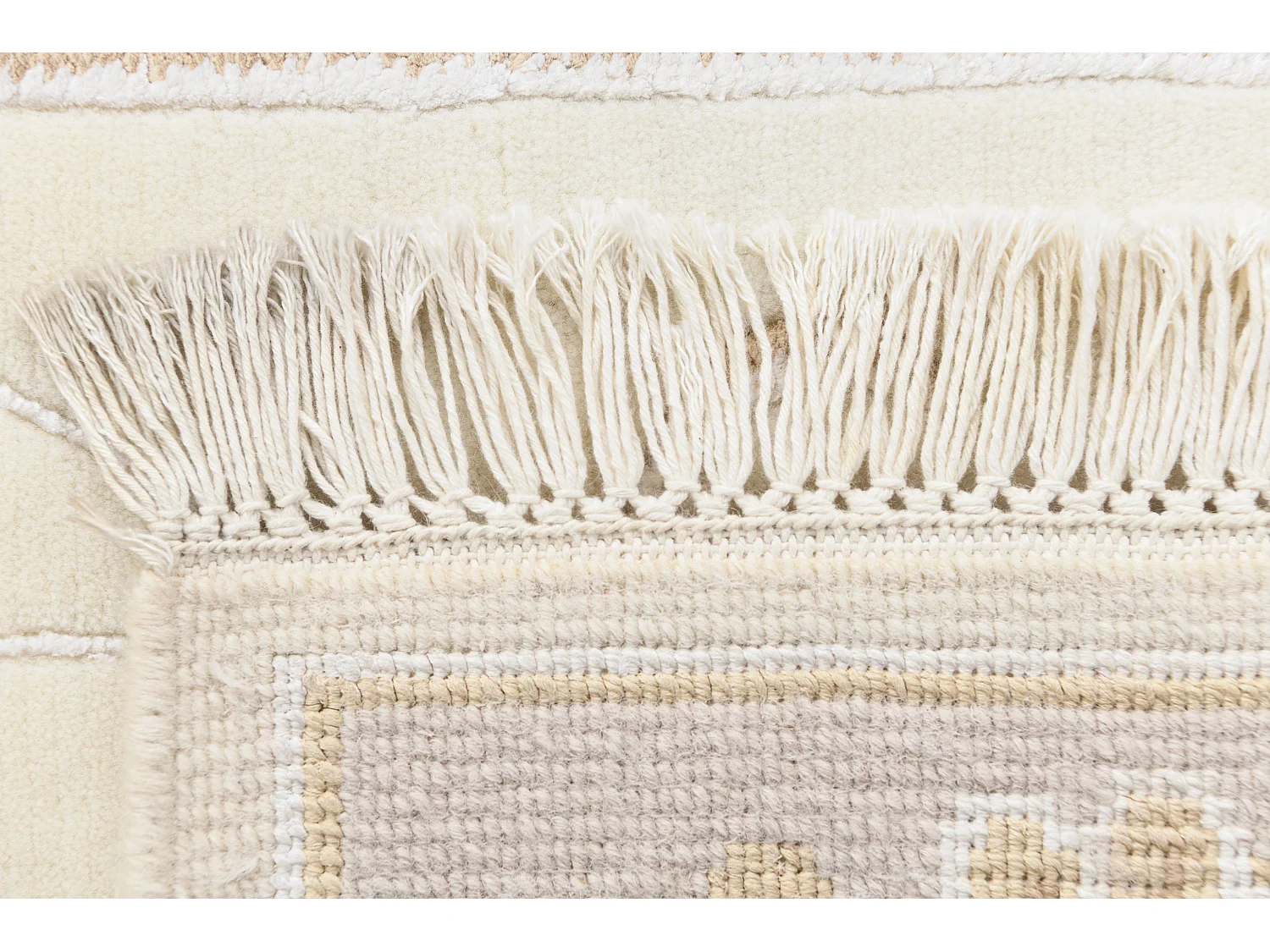 Tapis de couloir en laine 84x198 beige Darya