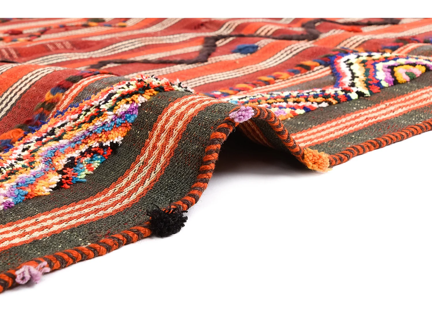 Tapis de laine 145x272 rouge Jajim