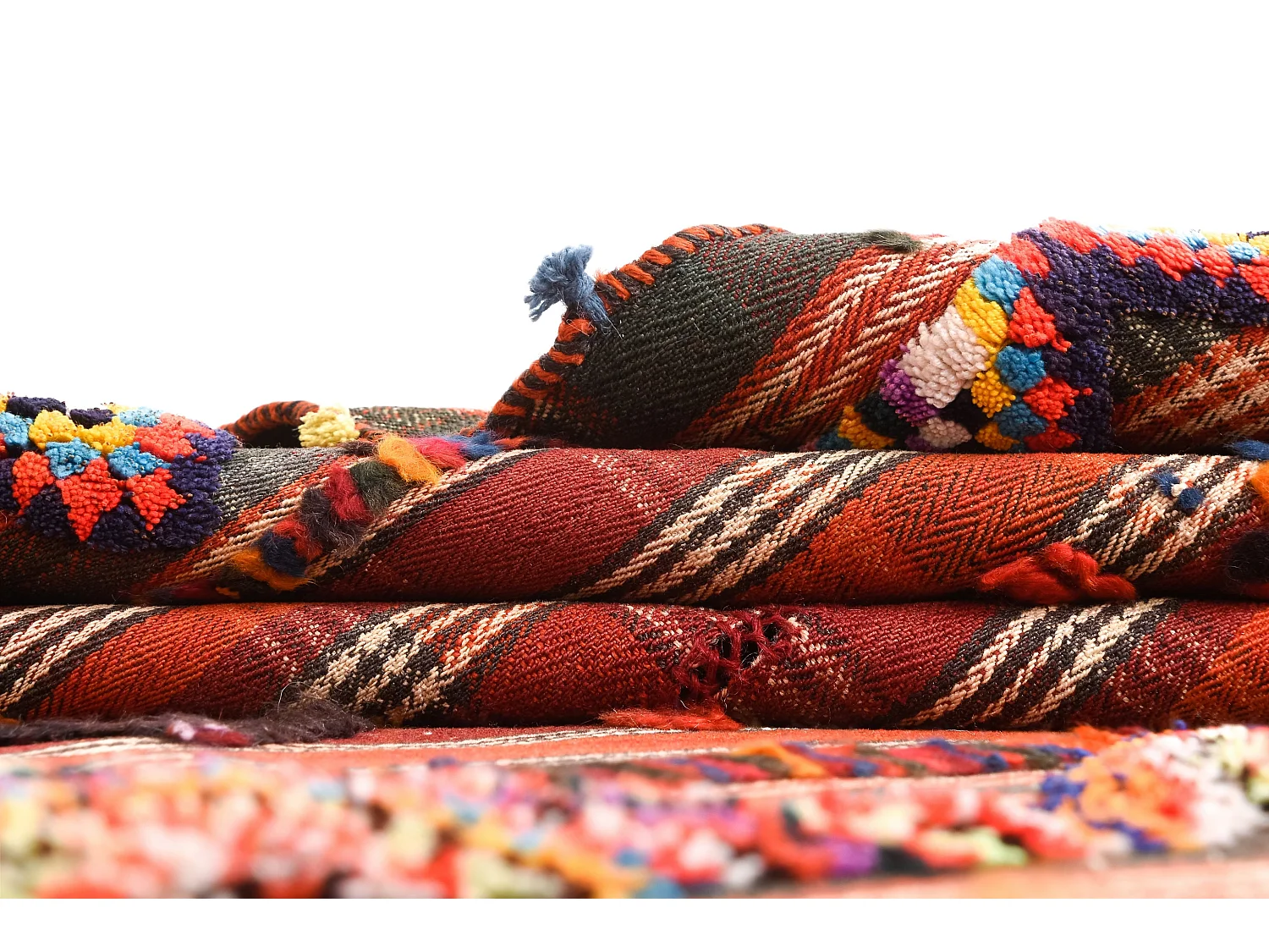 Tapis de laine 145x272 rouge Jajim