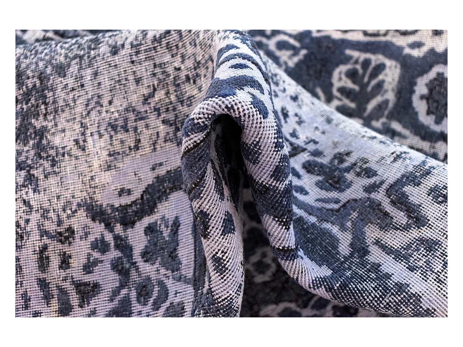 Wollteppich 196x296 Blau Vintage Royal