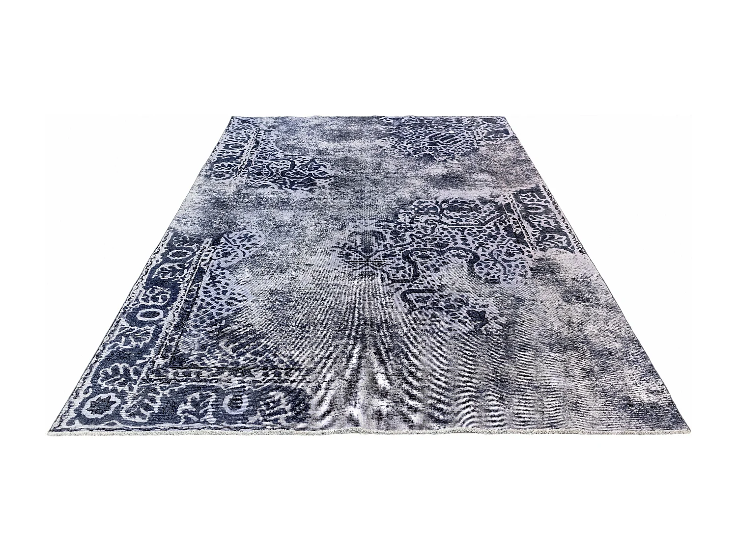 Wollteppich 196x296 Blau Vintage Royal