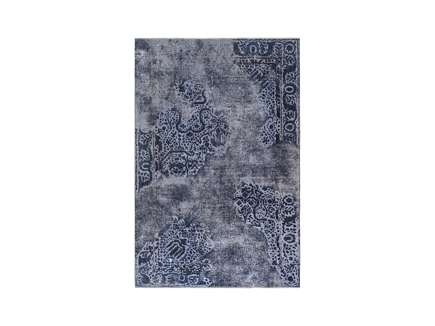 Tapis de laine 196x296 Bleu Vintage Royal