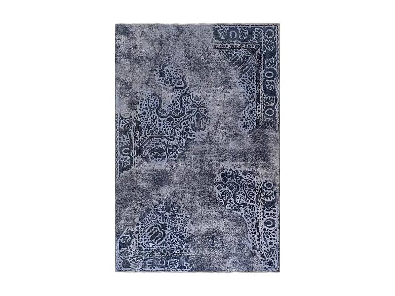 Tapis de laine 196x296 Bleu Vintage Royal